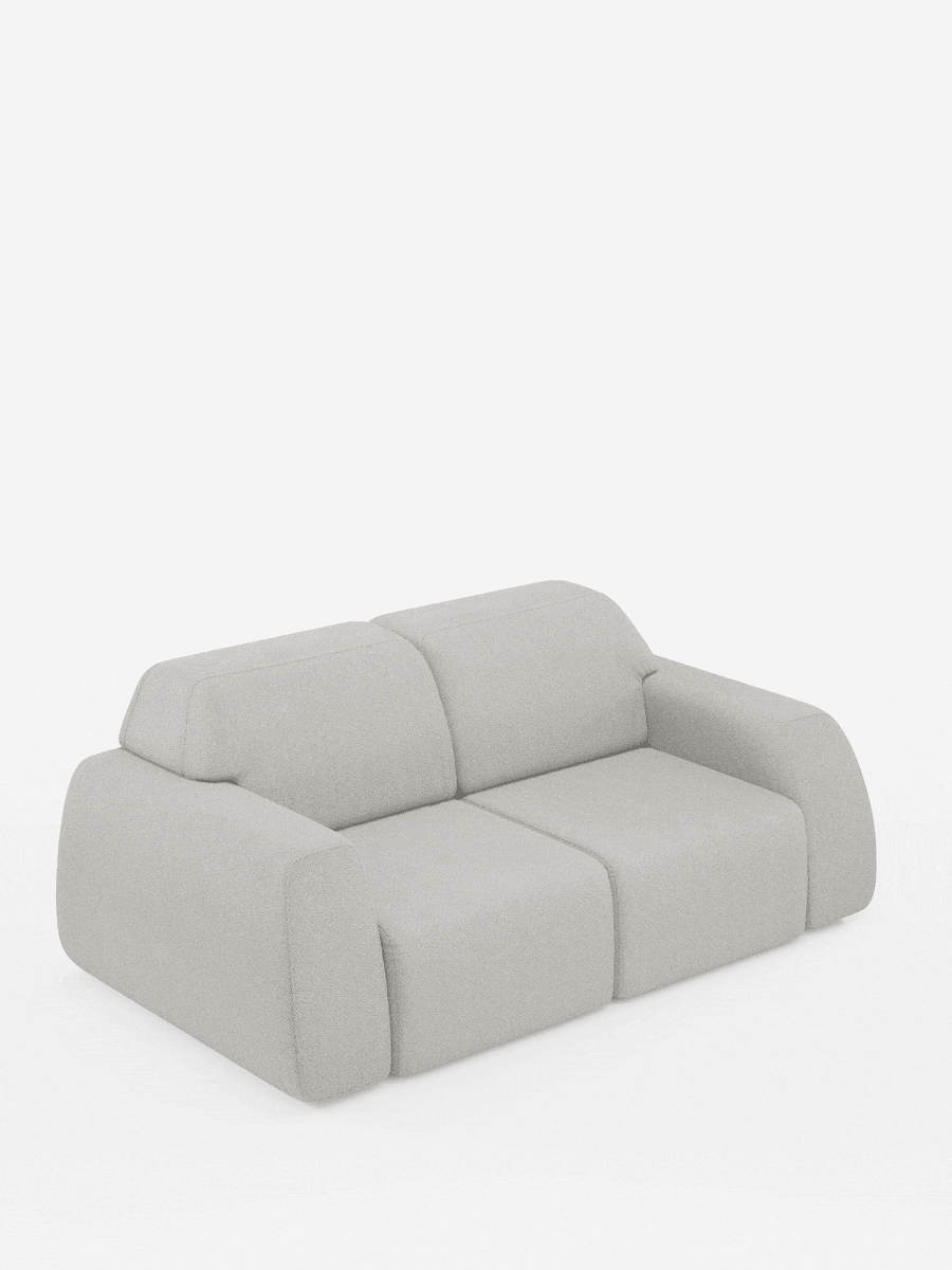 Orbit Sofa 2- und 3-sitzig mit verschiebbaren Sitzen – komplett abziehbar in fleckenabweisendem Stoff in Baumwolloptik T33