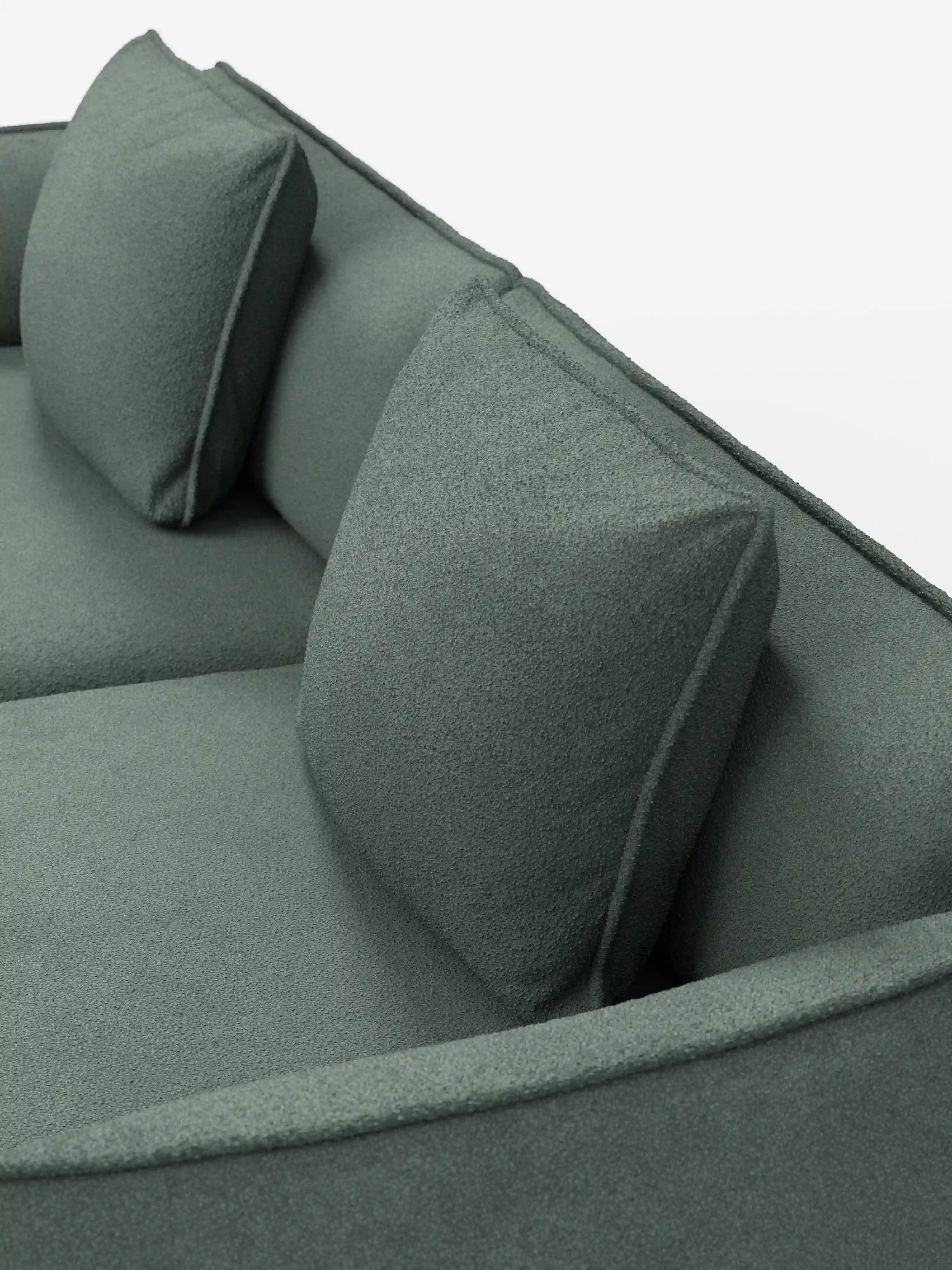 Nimbus 3-Sitzer-Sofa, modular und kombinierbar 250 cm – abziehbar in fleckenabweisendem Stoff in Baumwolloptik t33