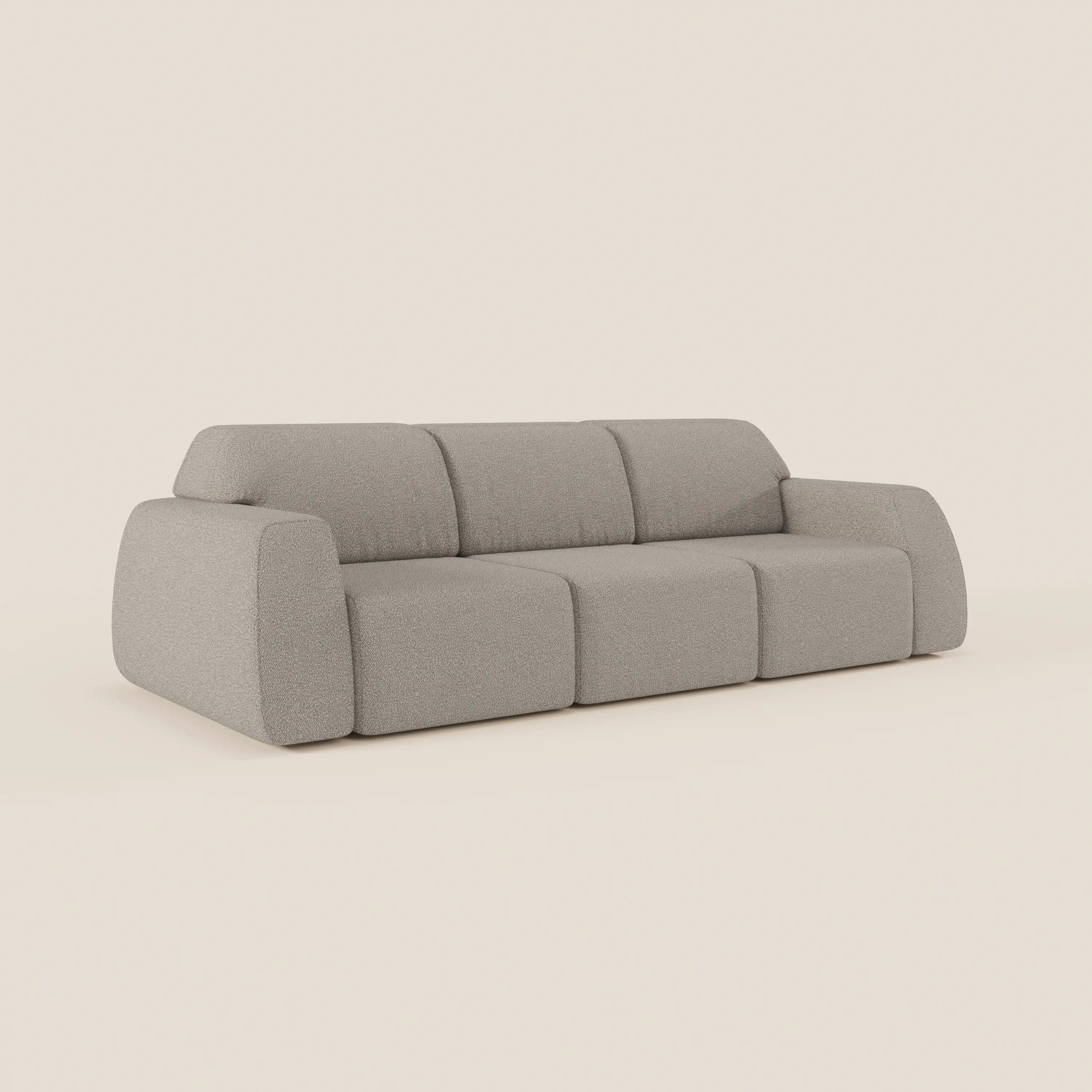 Orbit divano con 3 sedute scorrevoli e allungabili in tessuto effetto cotone smacchiabile T33 - divani.store