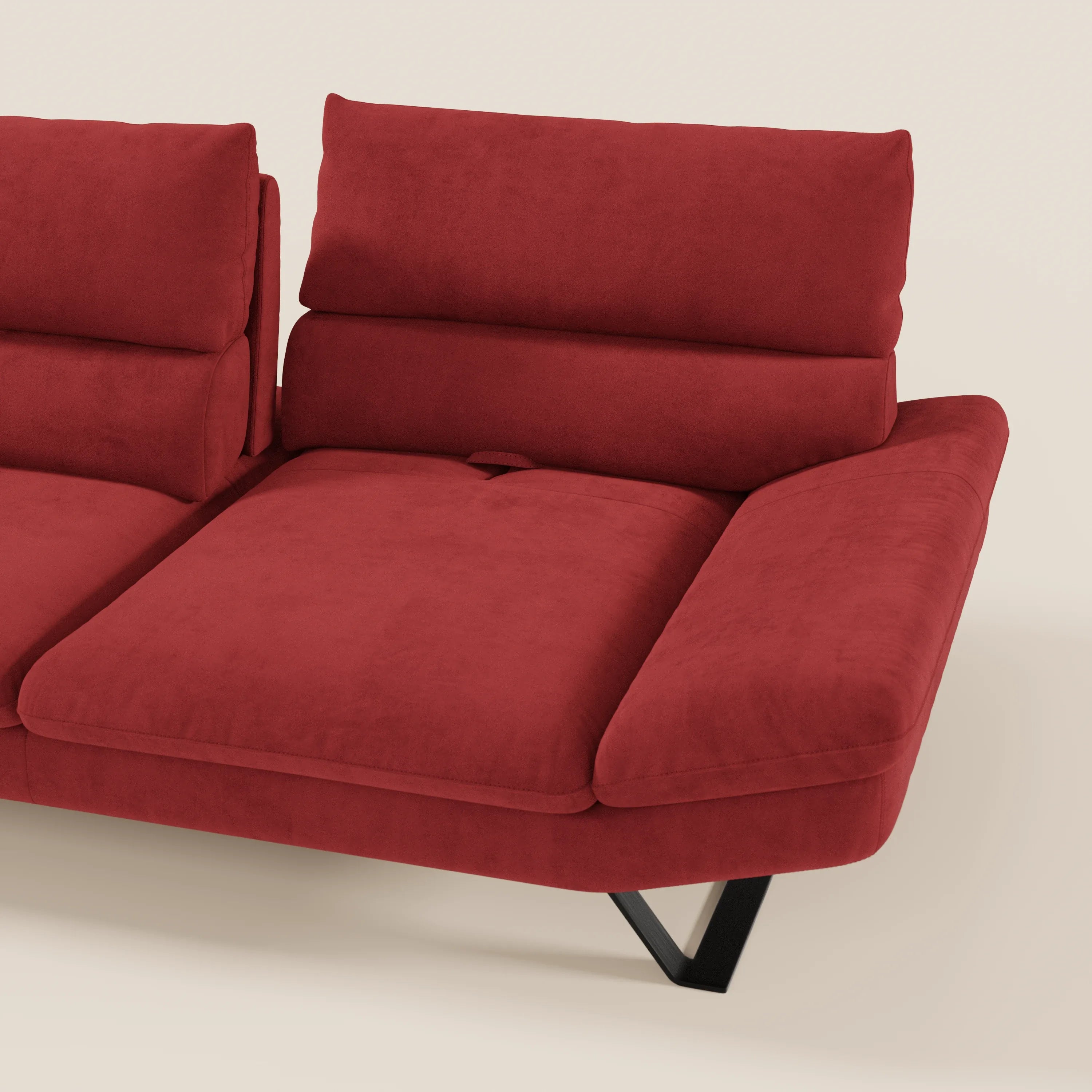 Eclipse Divano dal design moderno 2 e 3 posti con schienali traslanti - piedini alti in elegante microfibra smacchiabile T11 - divani.store
