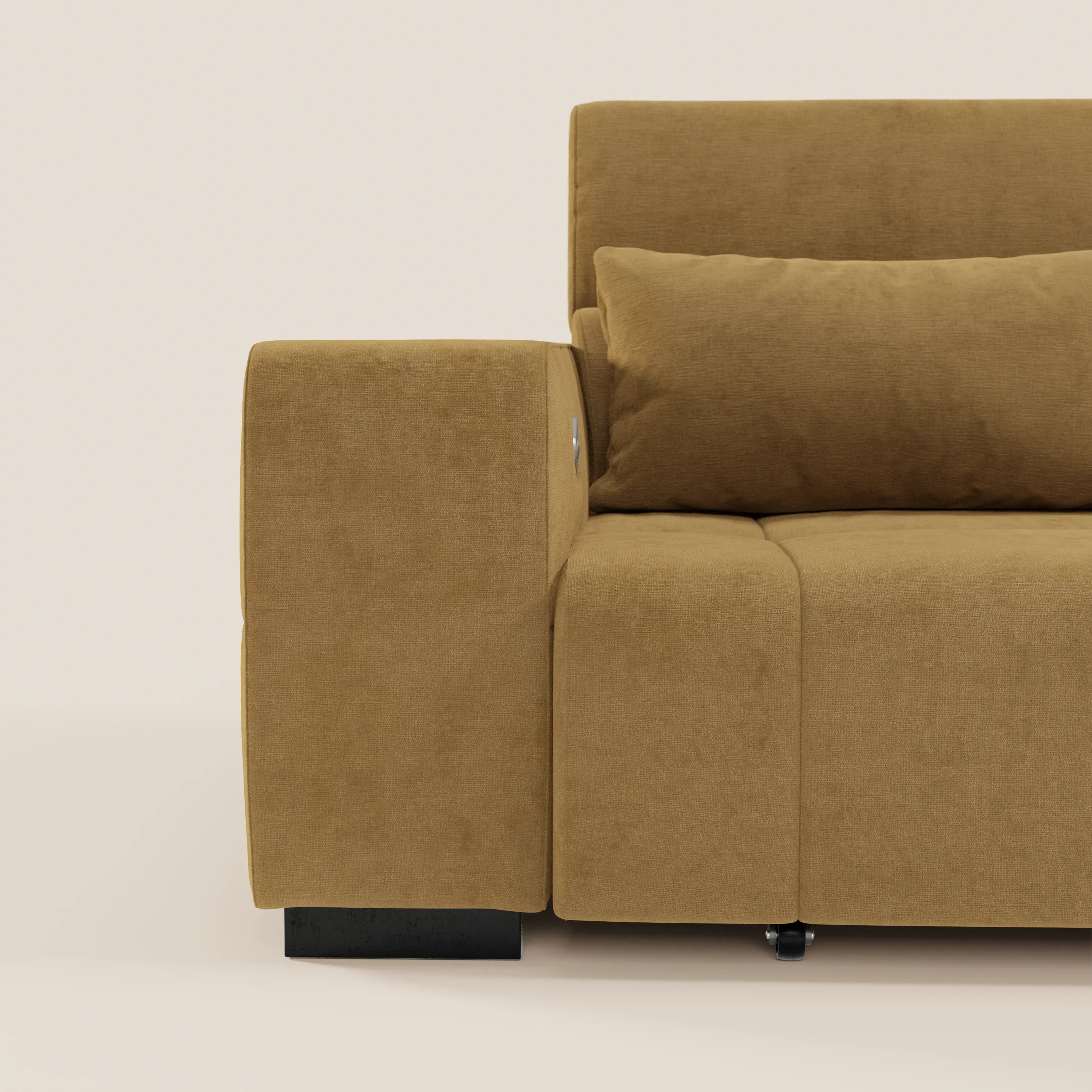 Monarch Divano con Relax Elettrico per allungamento sedute e Poggiatesta Reclinabile in tessuto morbido smacchiabile T31 - divani.store