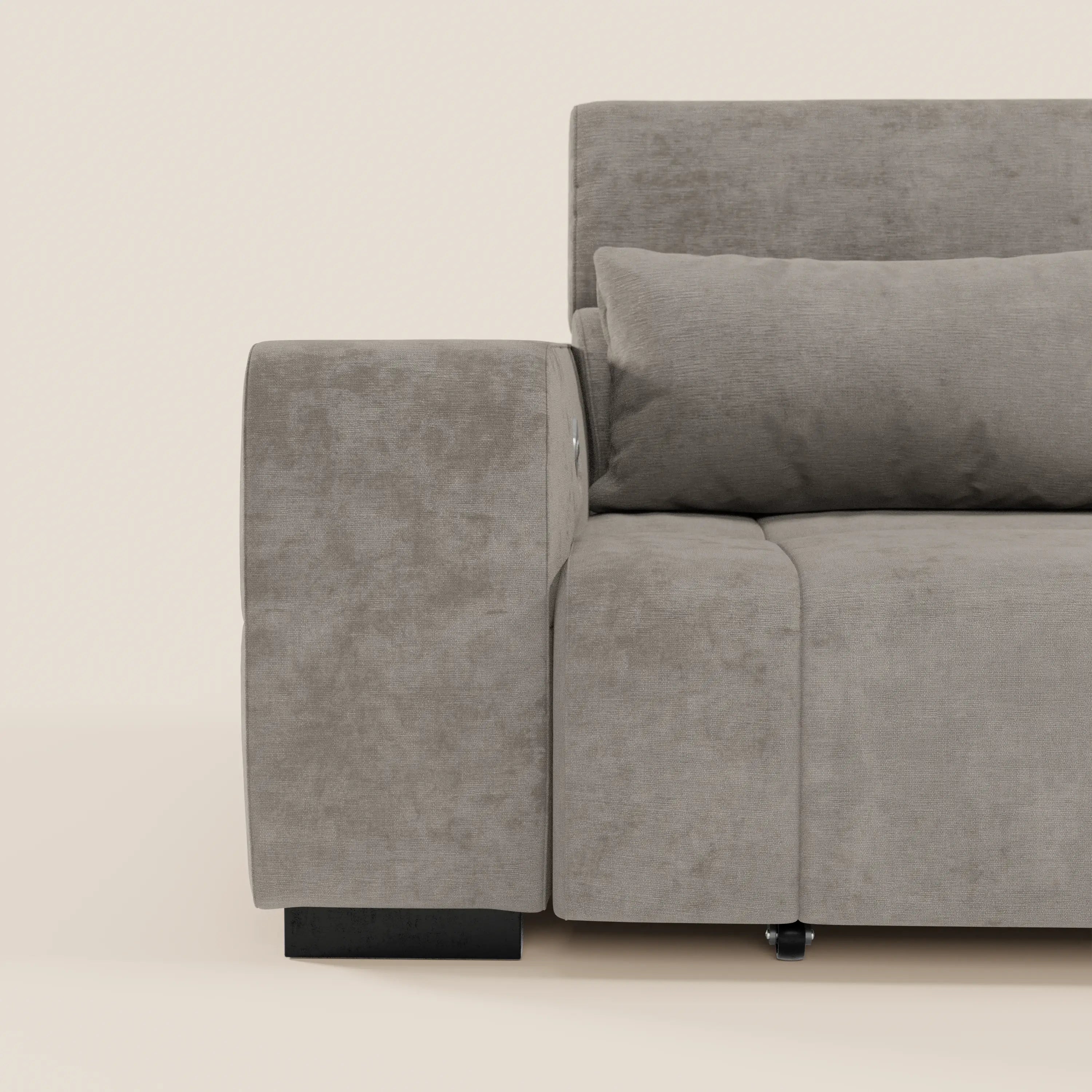 Monarch Divano con Relax Elettrico per allungamento sedute e Poggiatesta Reclinabile in tessuto morbido smacchiabile T31 - divani.store