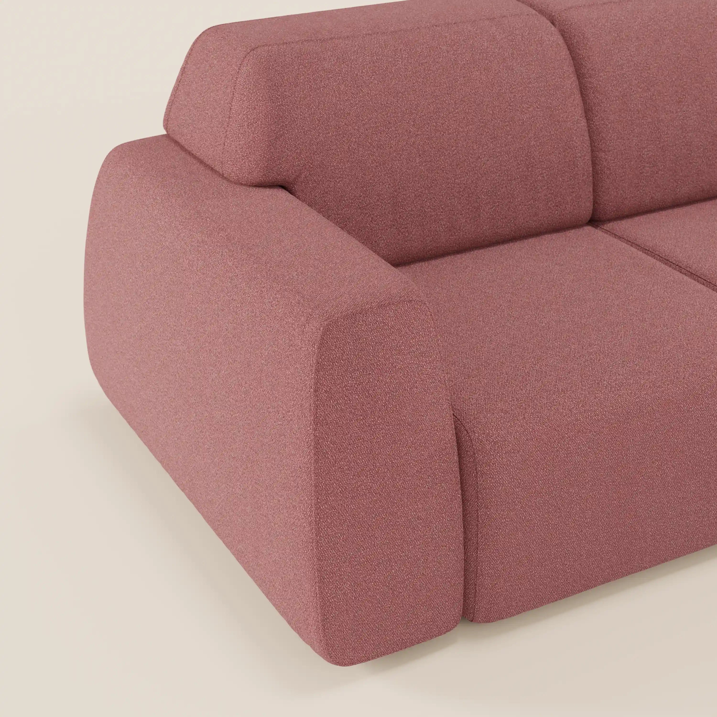 Orbit divano con 3 sedute scorrevoli e allungabili in tessuto effetto cotone smacchiabile T33 - divani.store