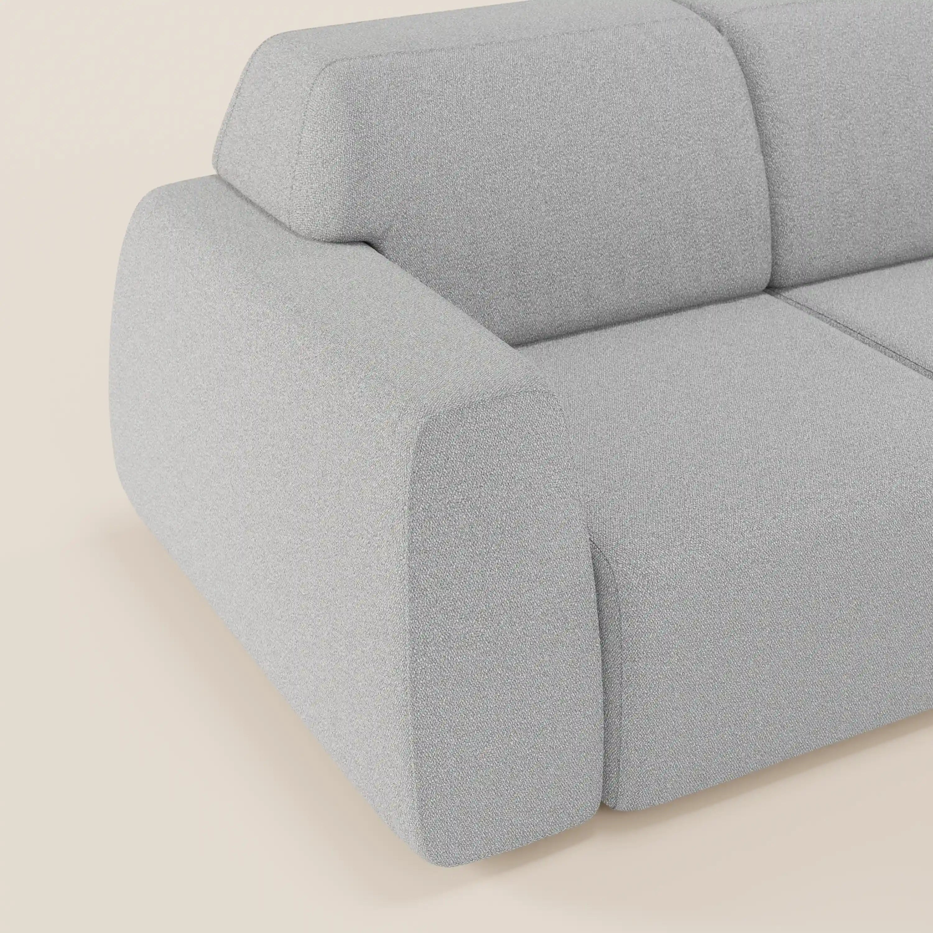 Orbit Divano angolare con penisola reversibile e tutte le sedute allungabili in tessuto smacchiabile effetto cotone T33 - divani.store