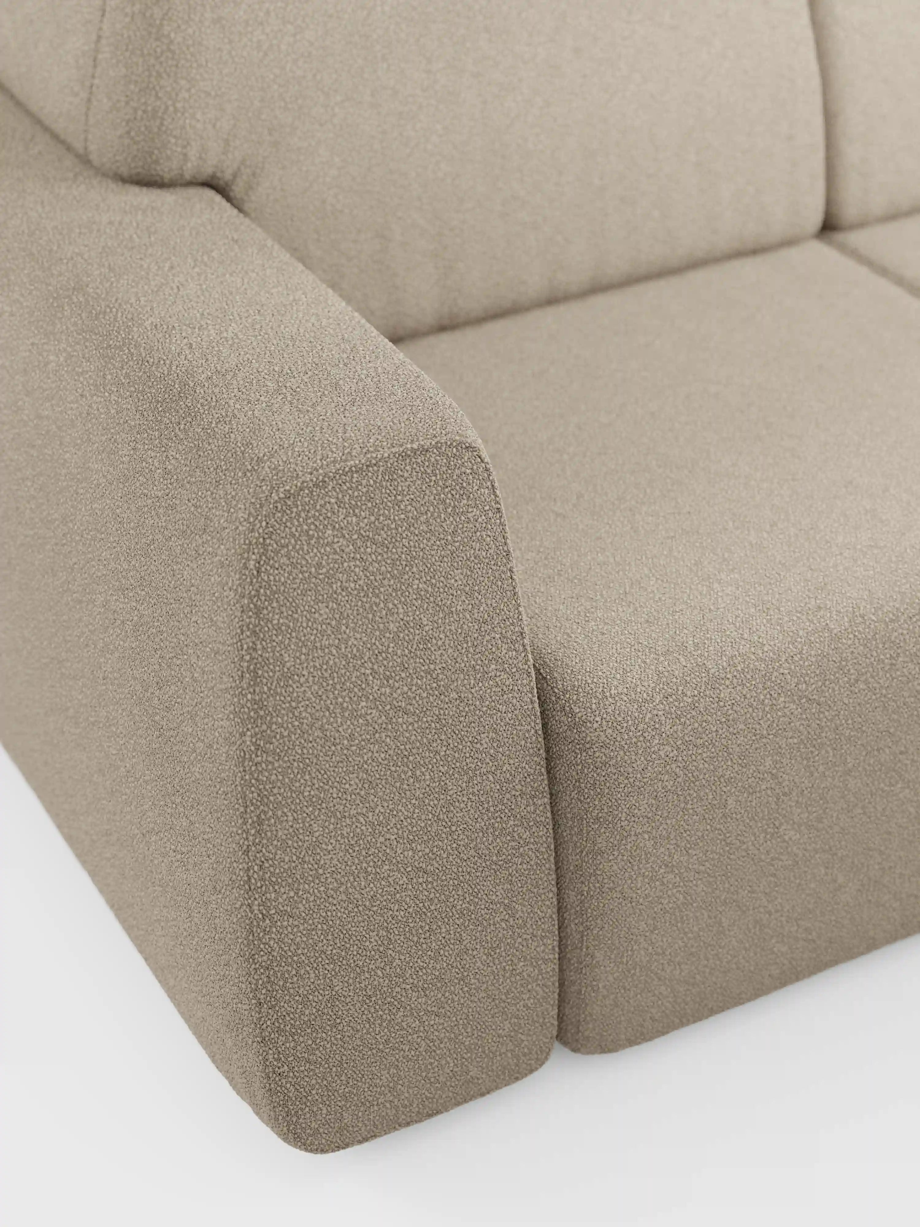 Orbit Sofa 2- und 3-sitzig mit verschiebbaren Sitzen – komplett abziehbar in fleckenabweisendem Stoff in Baumwolloptik T33