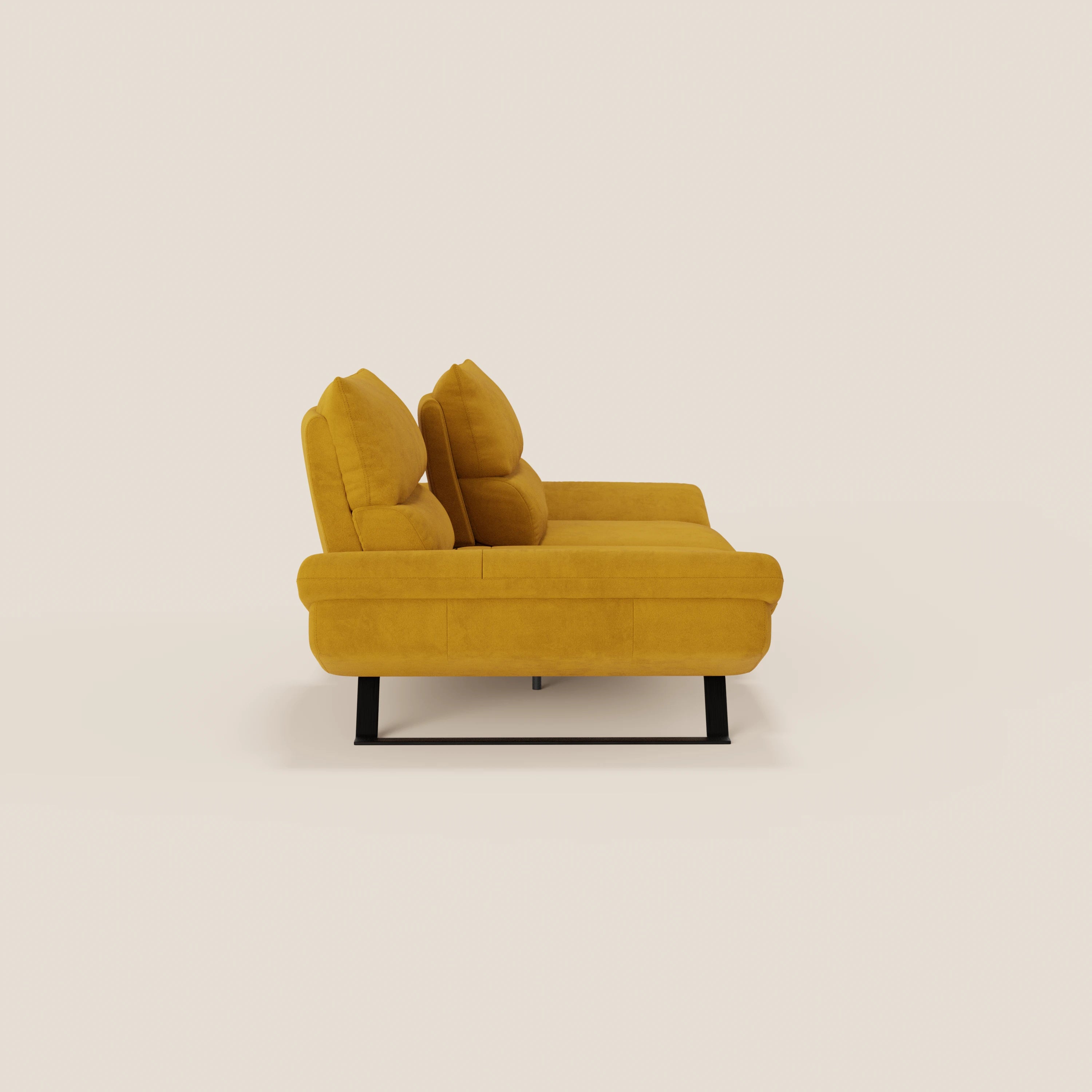 Eclipse Divano dal design moderno 2 e 3 posti con schienali traslanti - piedini alti in elegante microfibra smacchiabile T11 - divani.store