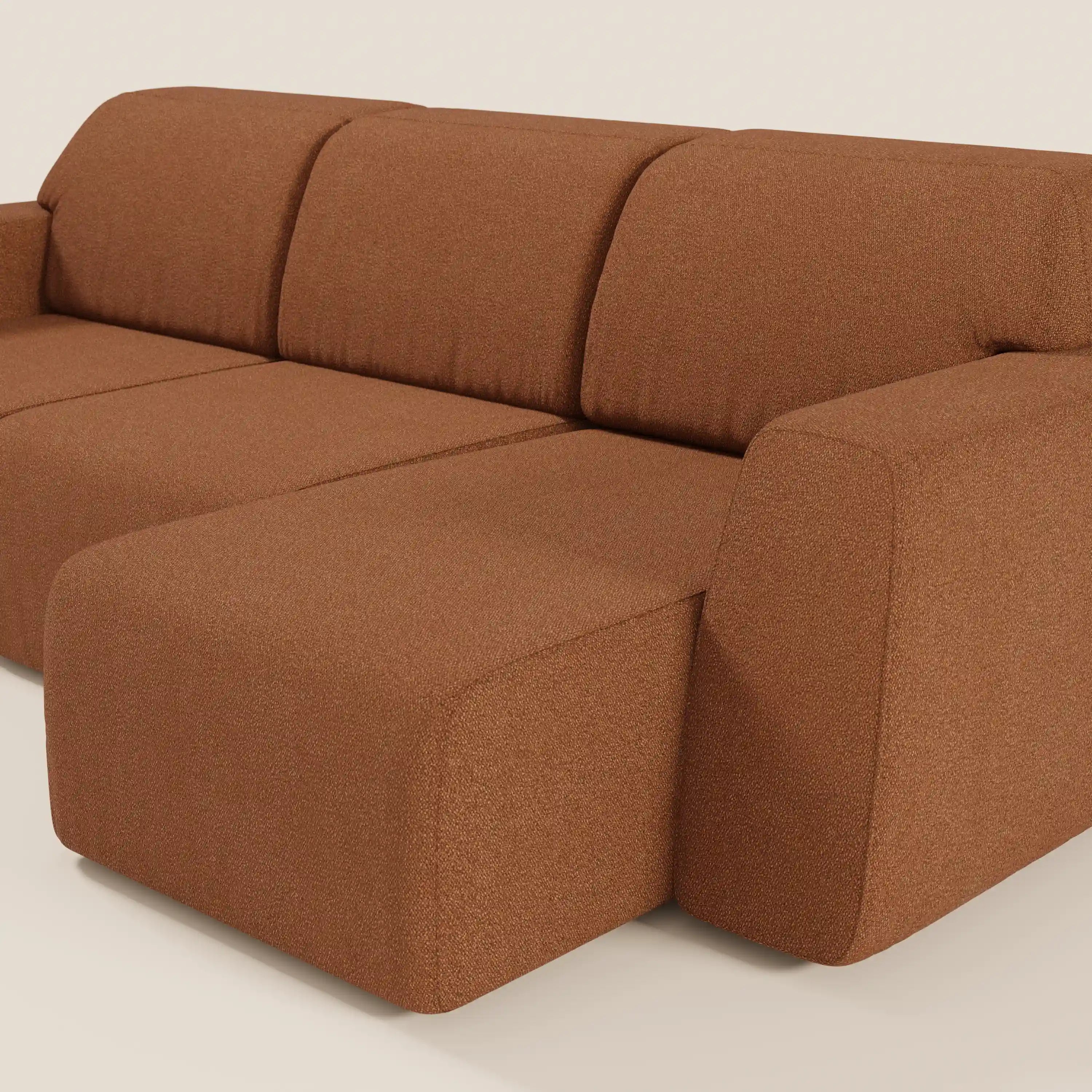 Orbit divano con 3 sedute scorrevoli e allungabili in tessuto effetto cotone smacchiabile T33 - divani.store