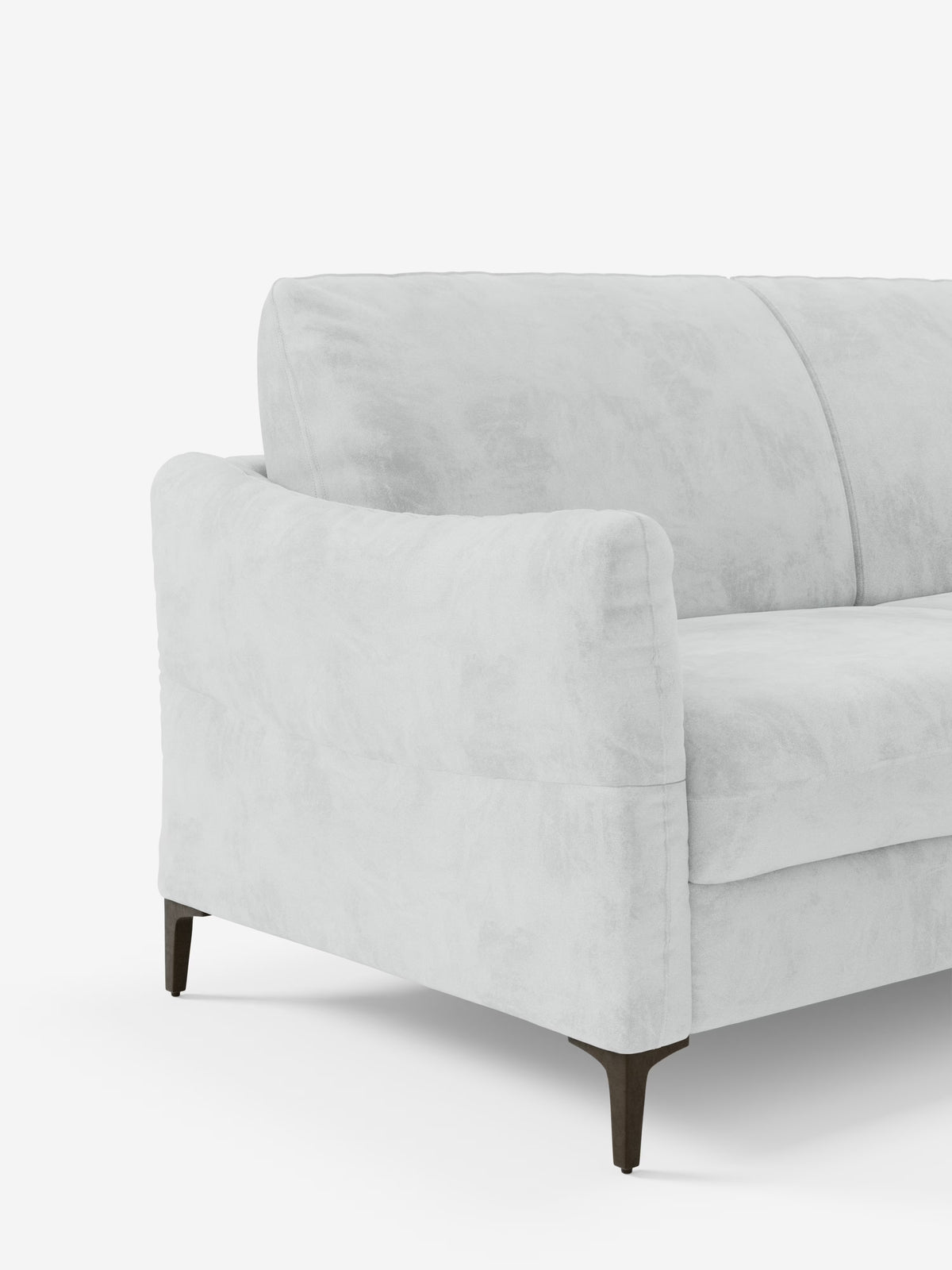 Dalia schlafsofa mit Chaiselongue mit Stauraum und Matratze 18 cm hoch – hohe Füße und fleckenabweisender Stoff T30