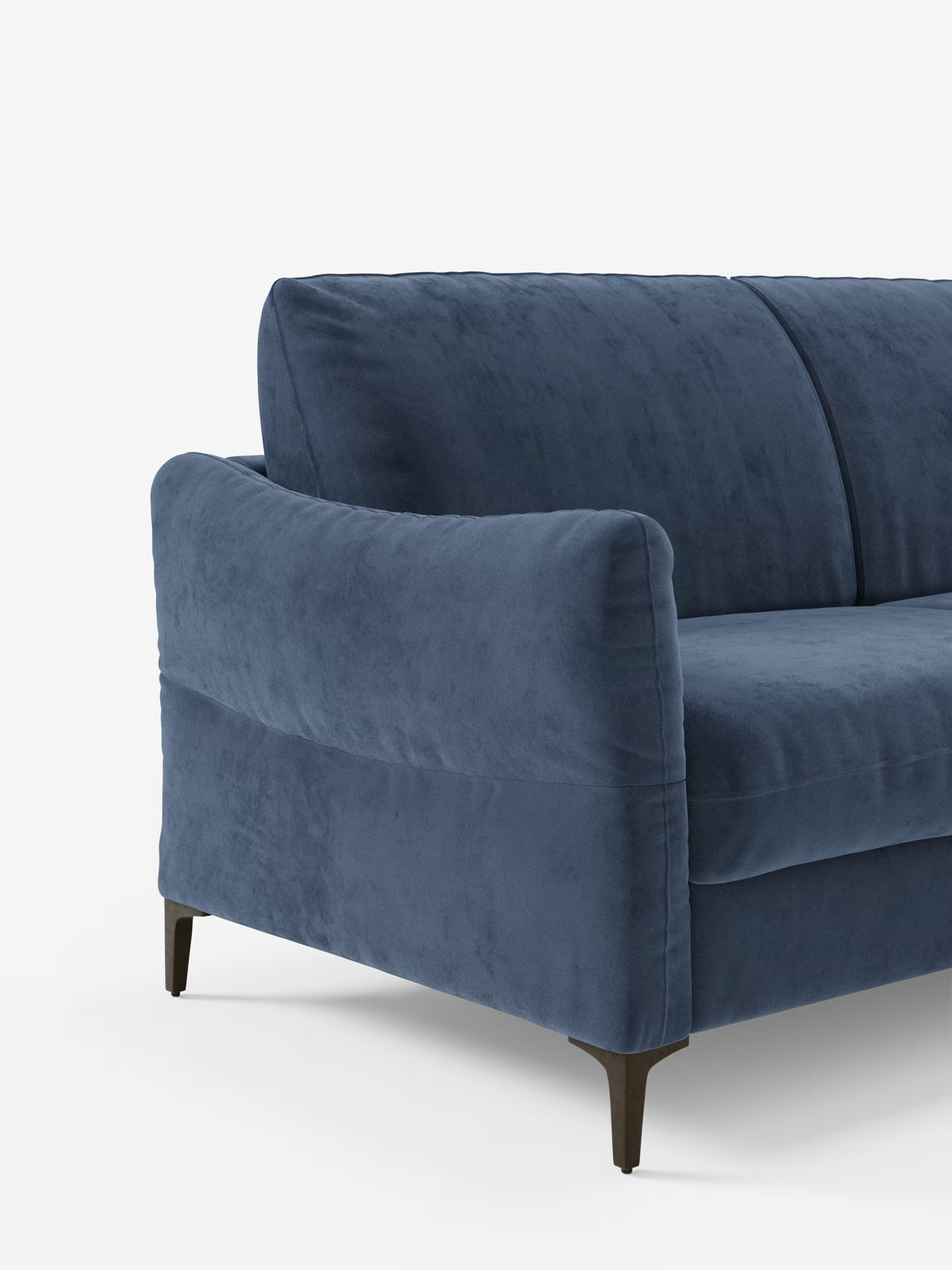 Dalia schlafsofa mit Chaiselongue mit Stauraum und Matratze 18 cm hoch – hohe Füße und fleckenabweisender Stoff T30