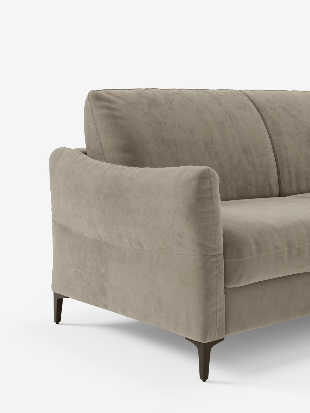 Dalia schlafsofa mit Chaiselongue mit Stauraum und Matratze 18 cm hoch – hohe Füße und fleckenabweisender Stoff T30