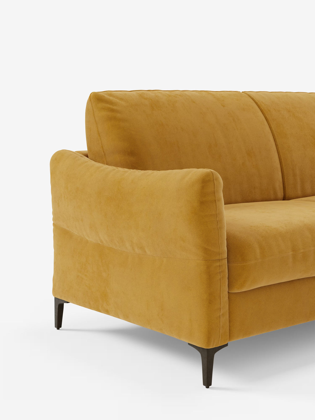 Dalia schlafsofa mit Chaiselongue mit Stauraum und Matratze 18 cm hoch – hohe Füße und fleckenabweisender Stoff T30