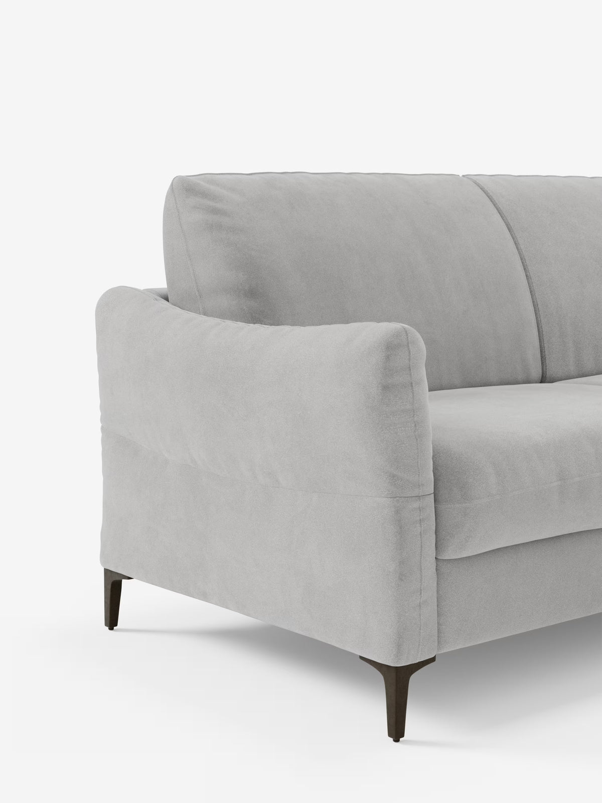 Dalia schlafsofa mit Chaiselongue mit Stauraum und Matratze 18 cm hoch – hohe Füße und fleckenabweisender Stoff T30