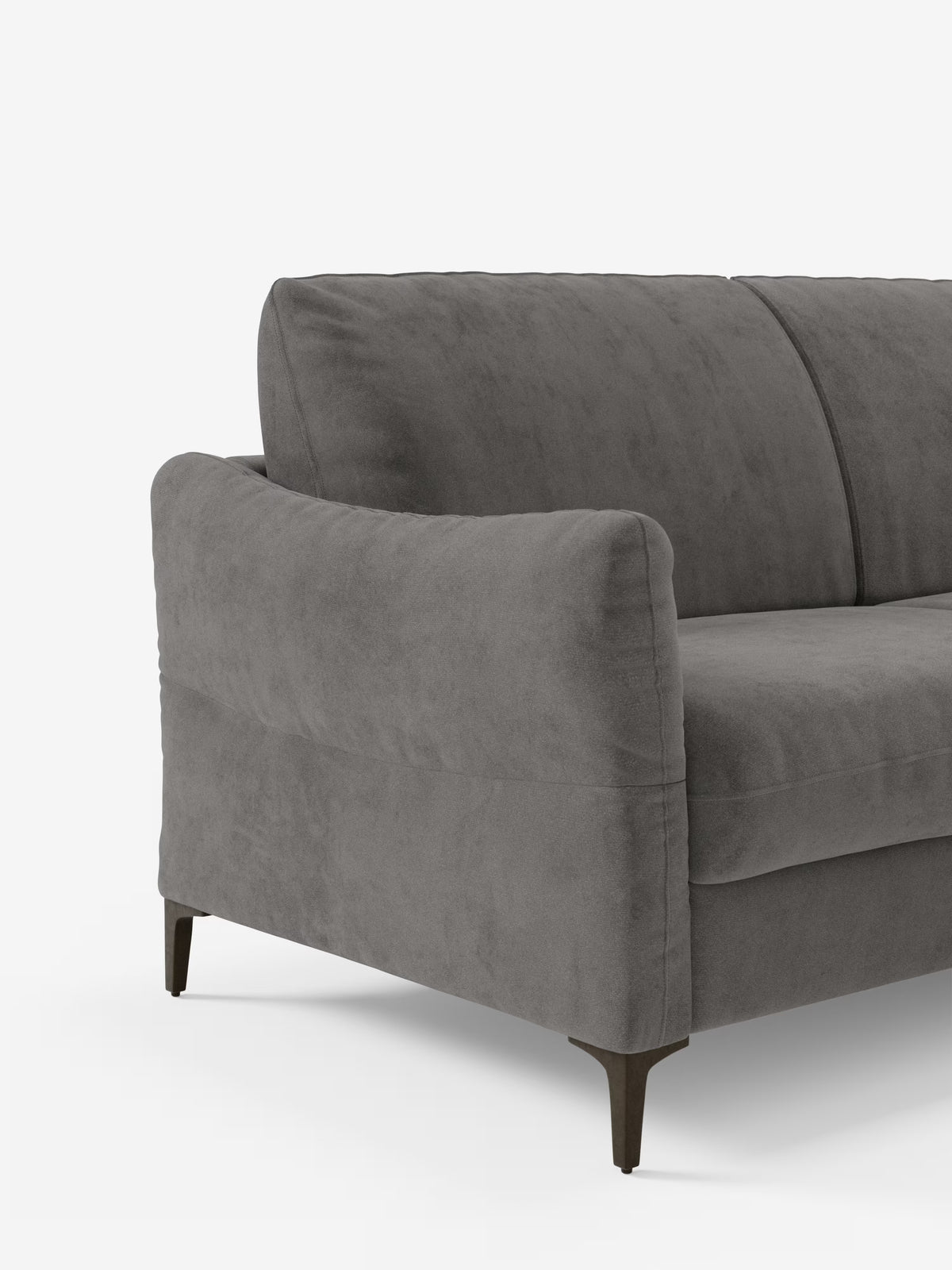 Dalia schlafsofa mit Chaiselongue mit Stauraum und Matratze 18 cm hoch – hohe Füße und fleckenabweisender Stoff T30