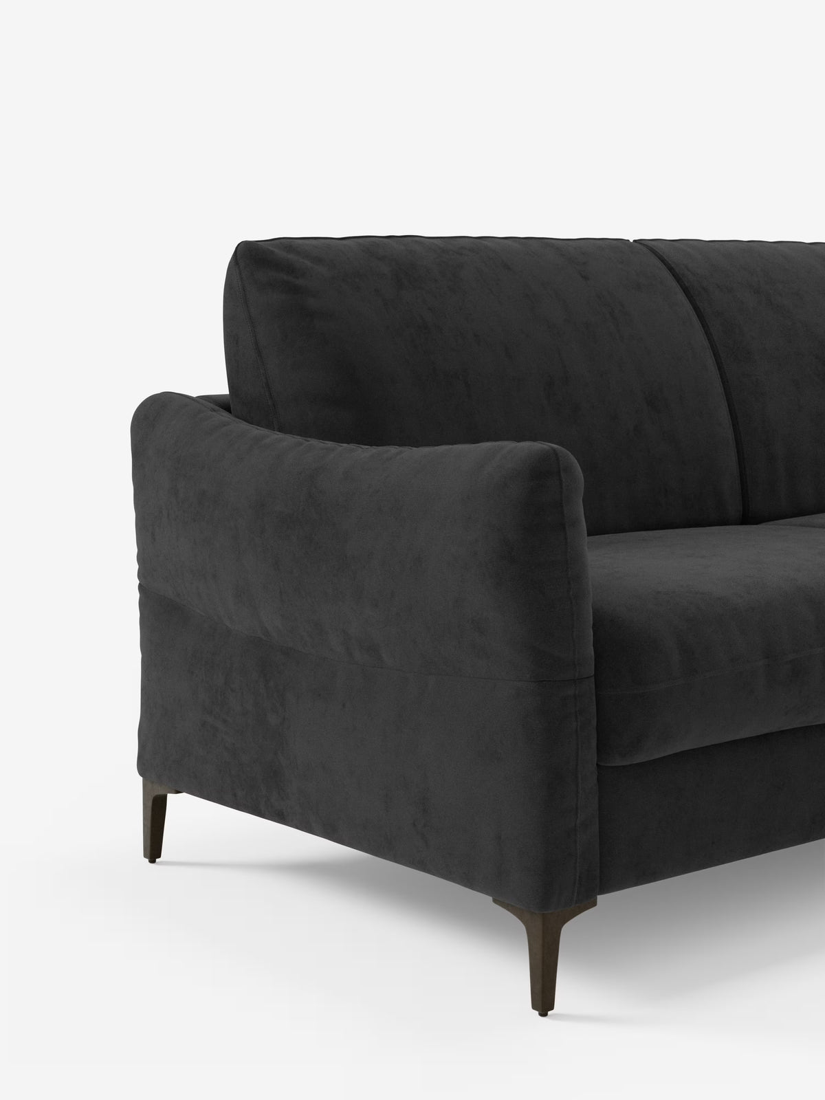 Dalia schlafsofa mit Chaiselongue mit Stauraum und Matratze 18 cm hoch – hohe Füße und fleckenabweisender Stoff T30