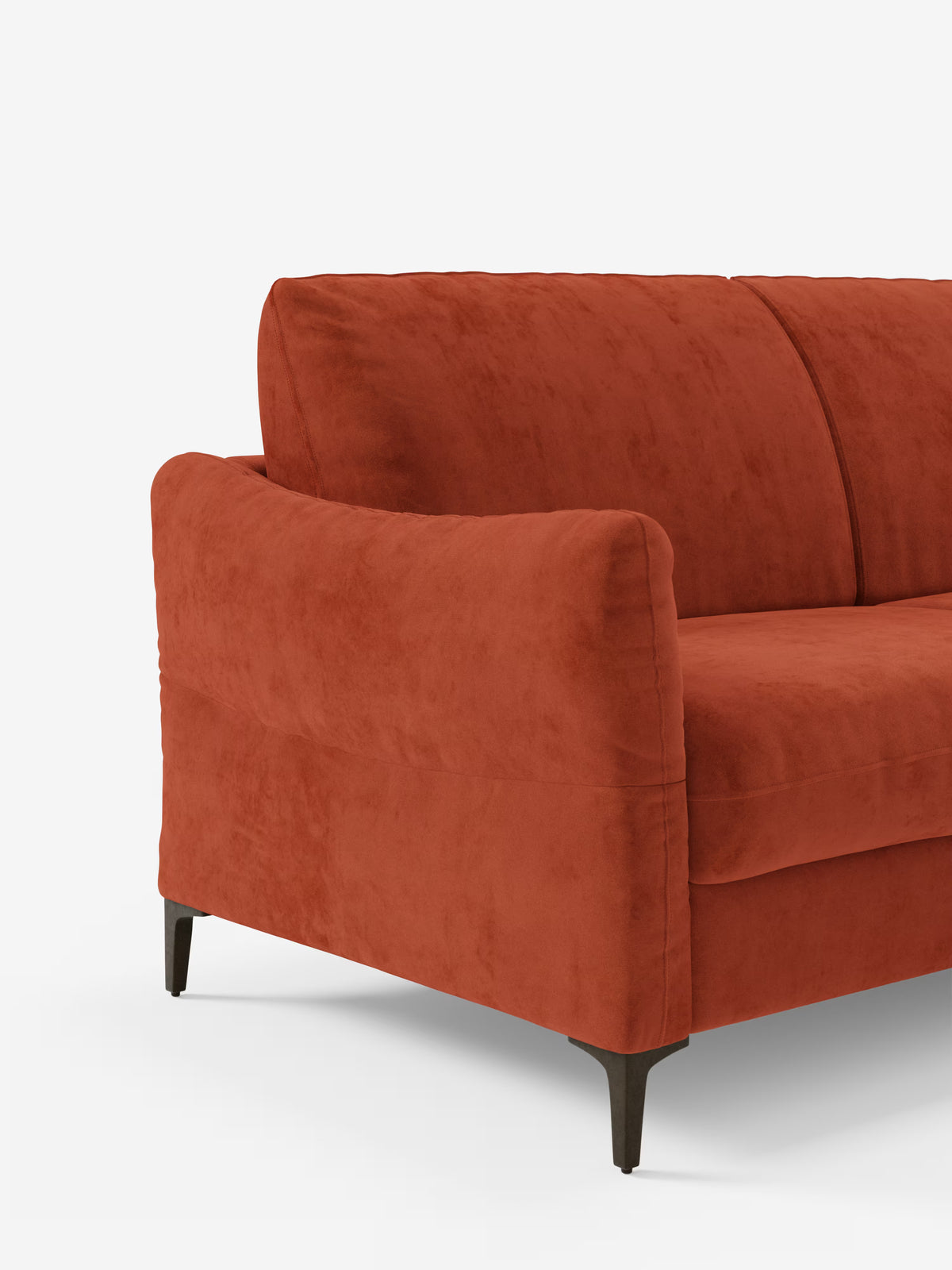 Dalia schlafsofa mit Chaiselongue mit Stauraum und Matratze 18 cm hoch – hohe Füße und fleckenabweisender Stoff T30