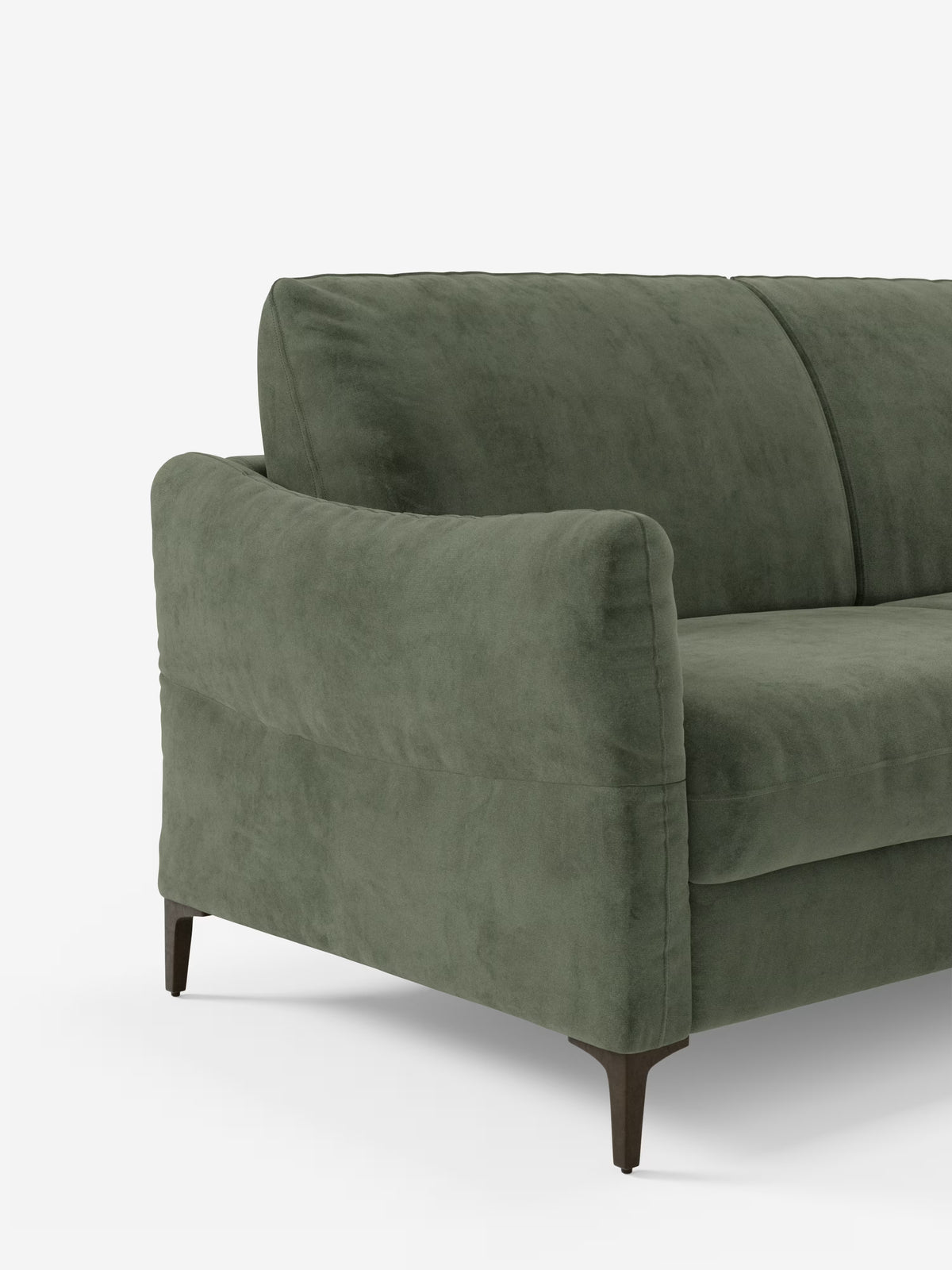 Dalia schlafsofa mit Chaiselongue mit Stauraum und Matratze 18 cm hoch – hohe Füße und fleckenabweisender Stoff T30
