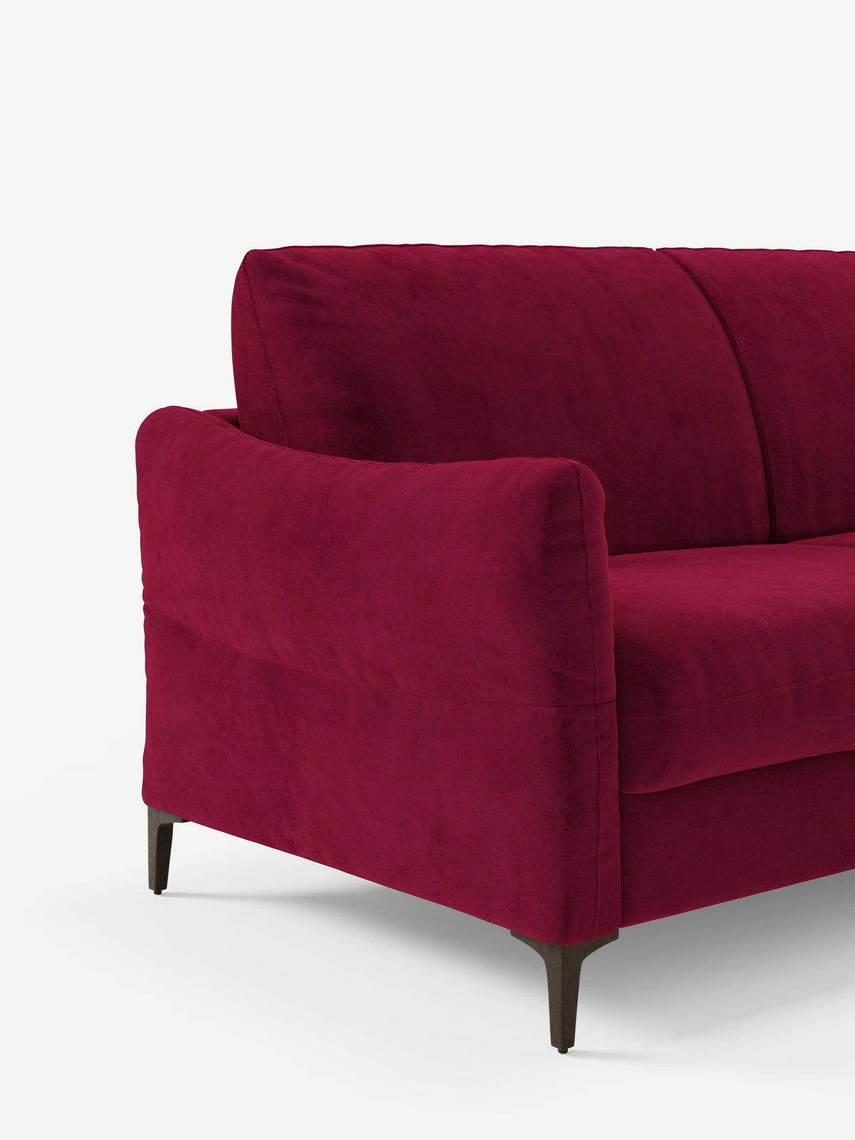 Dalia schlafsofa mit Chaiselongue mit Stauraum und Matratze 18 cm hoch – hohe Füße und fleckenabweisender Stoff T30