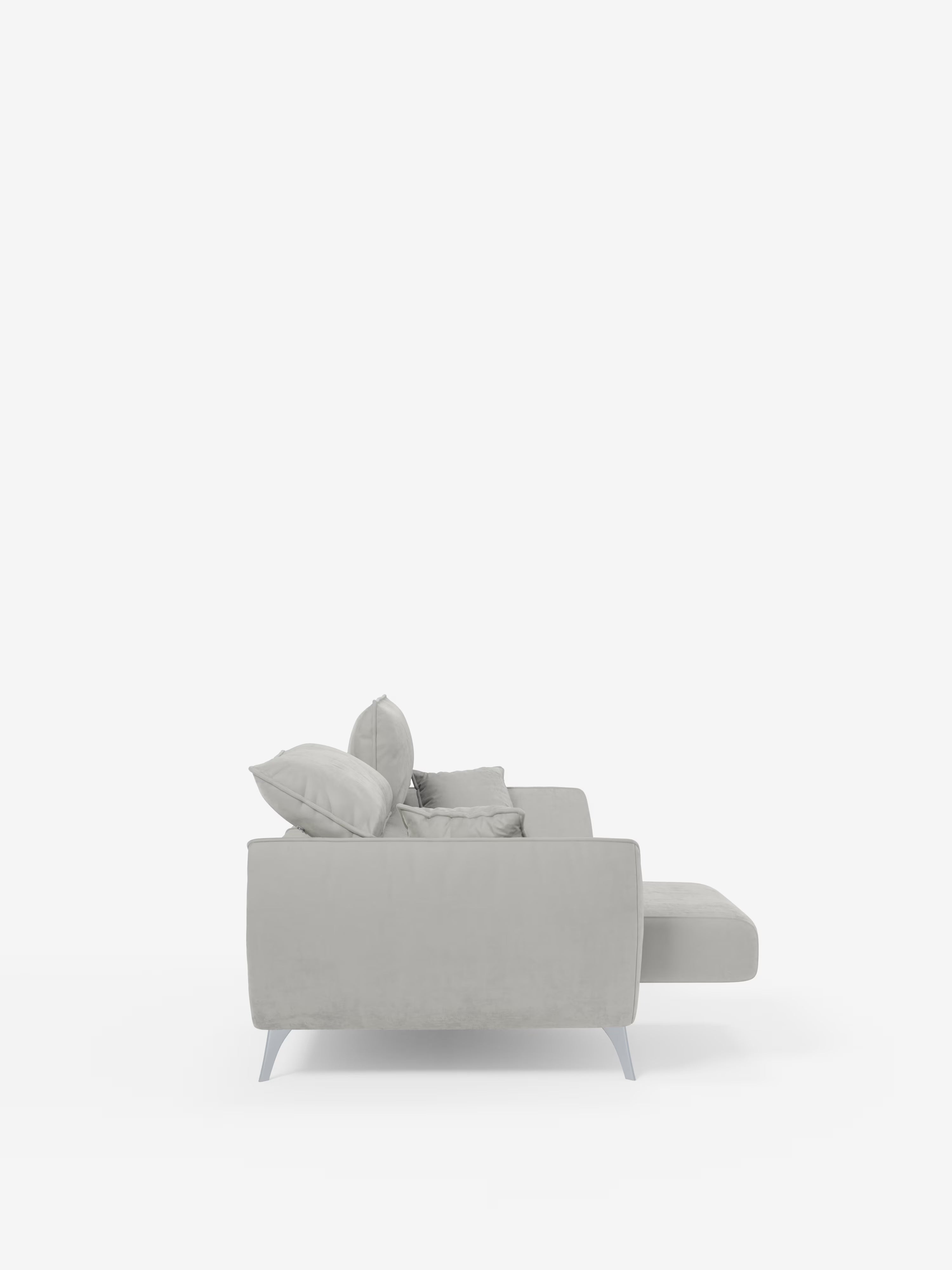 Michelangelo Sofa mit 2 und 3 ausziehbaren Sitzen und verstellbaren Kopfstützen aus abwaschbarem Stoff T30