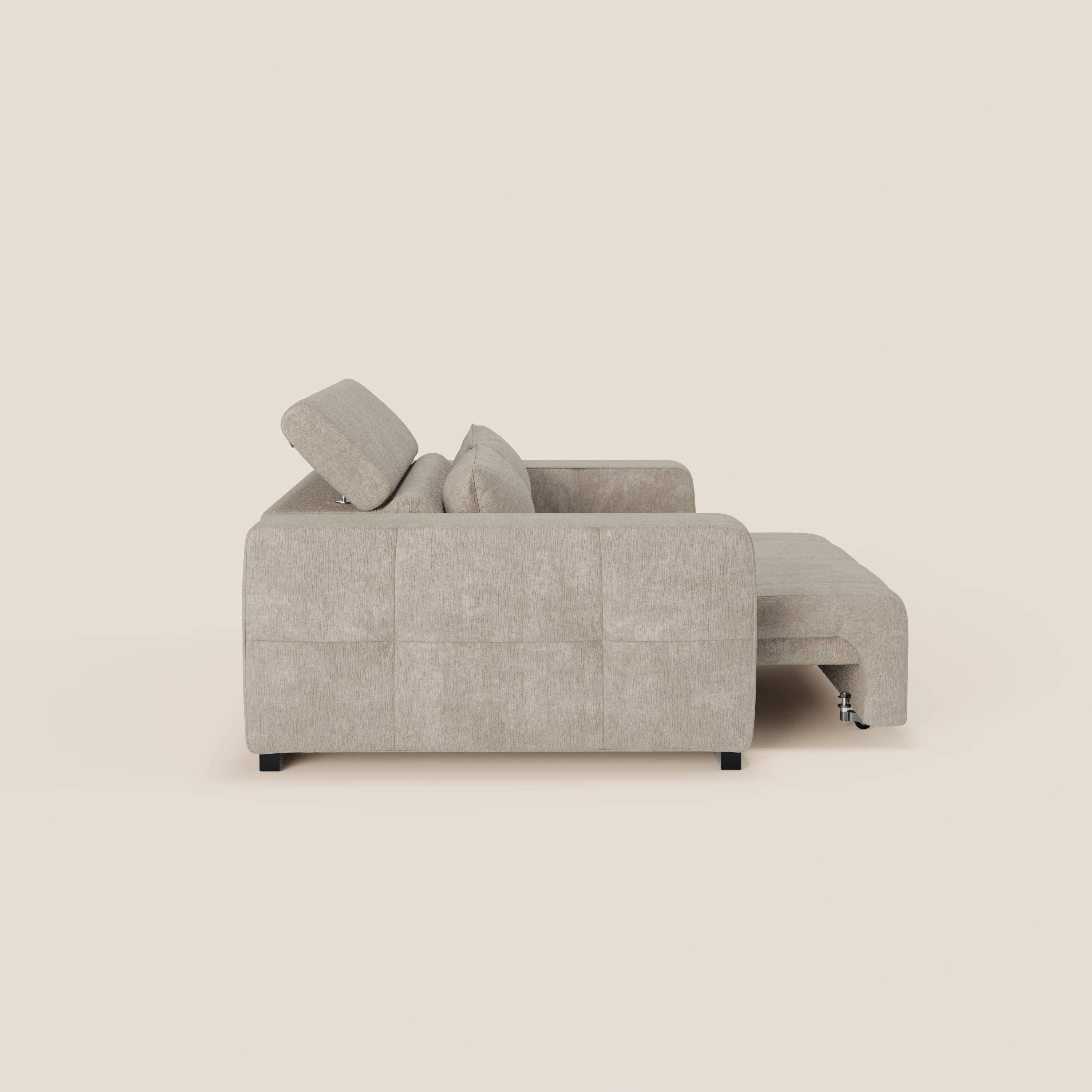 Monarch Divano con Relax Elettrico per allungamento sedute e Poggiatesta Reclinabile in tessuto morbido smacchiabile T31 - divani.store