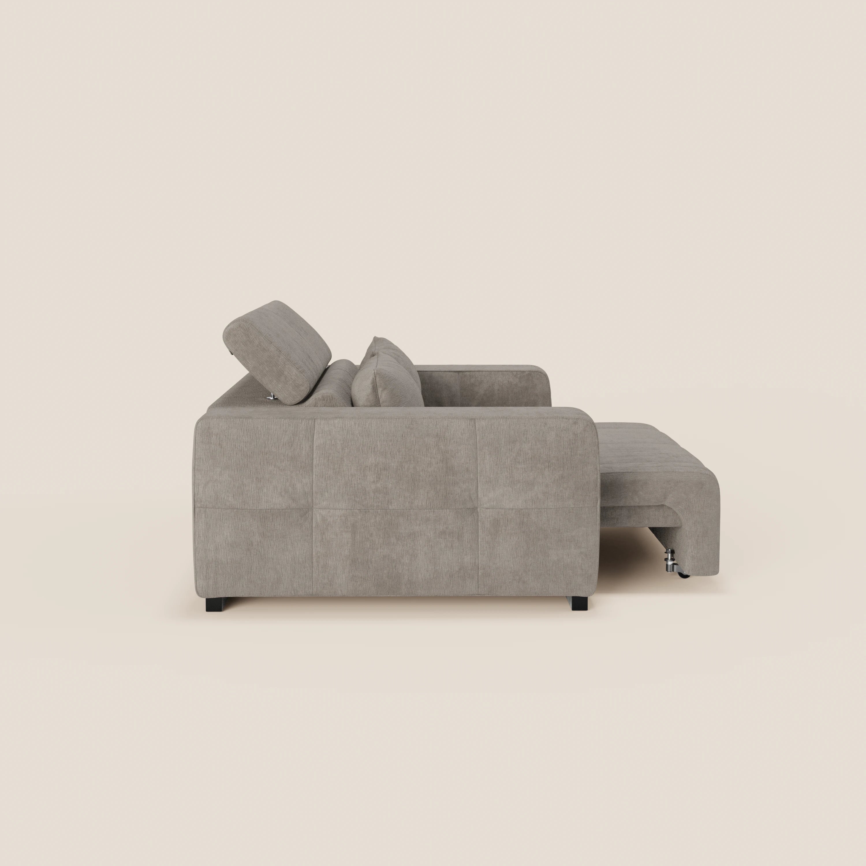 Monarch Divano con Relax Elettrico per allungamento sedute e Poggiatesta Reclinabile in tessuto morbido smacchiabile T31 - divani.store