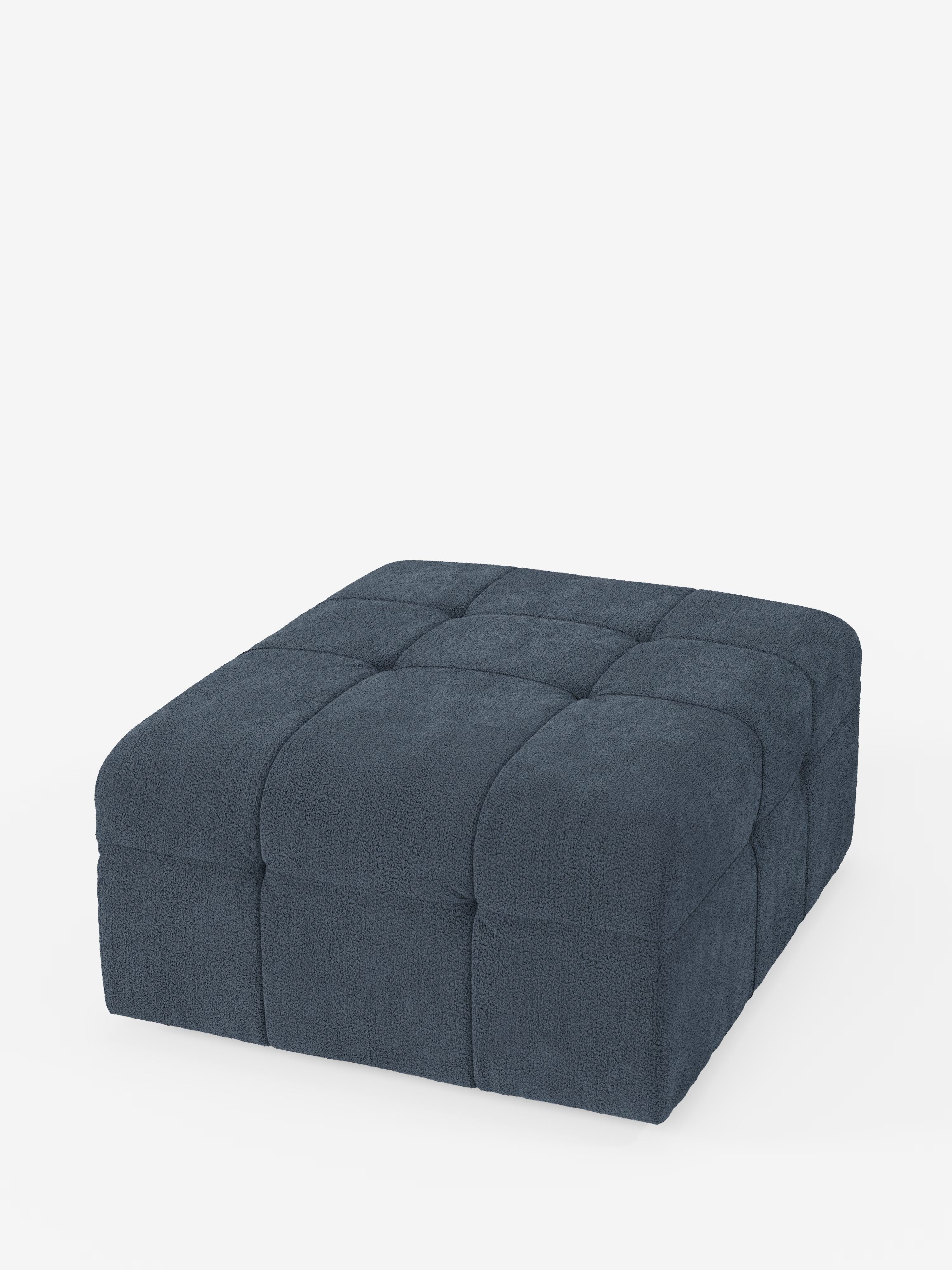 Mosaic-Pouf und Modul aus Bouclé – 96x77 cm Capitonné-Design aus fleckenabweisendem Stoff T21