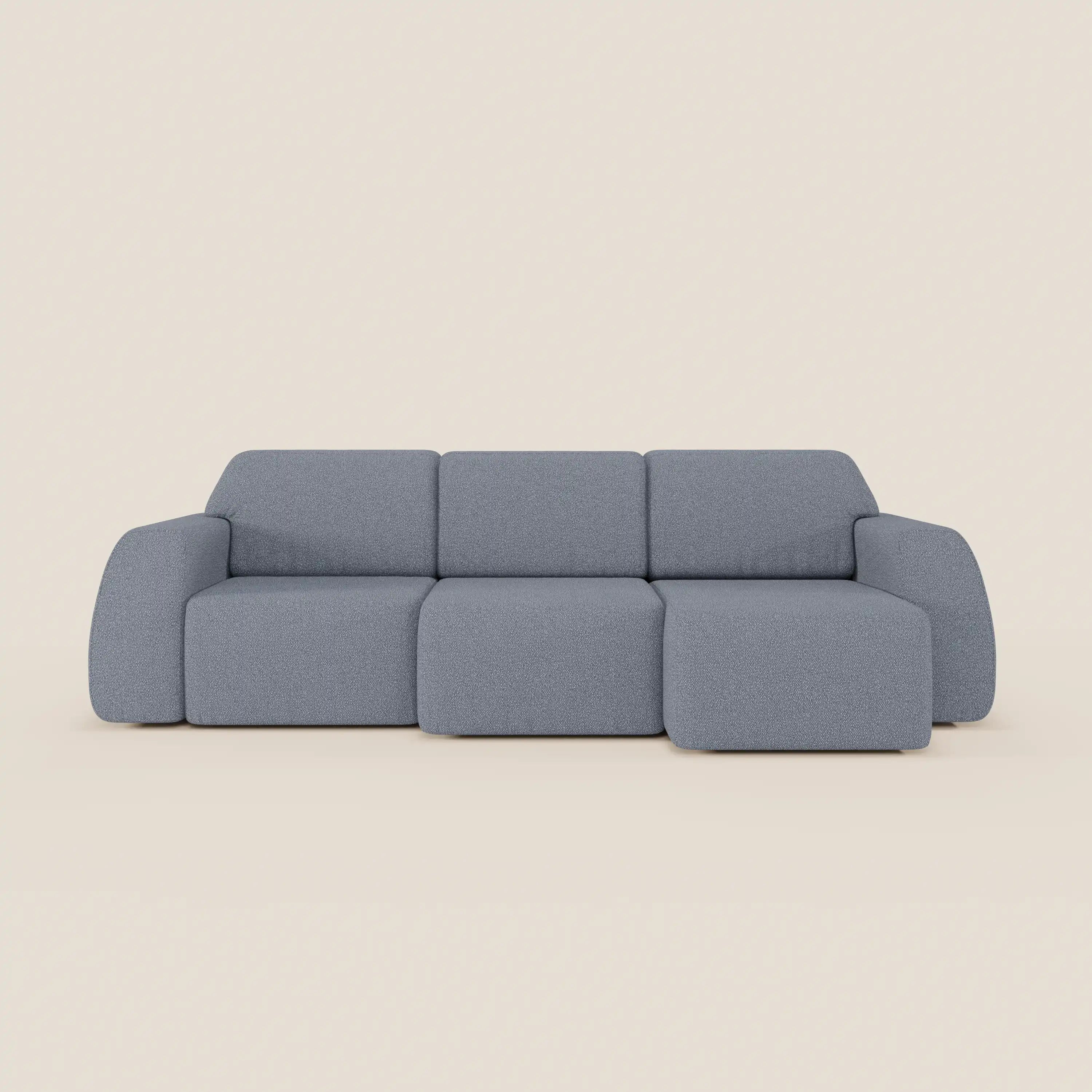 Orbit divano con 3 sedute scorrevoli e allungabili in tessuto effetto cotone smacchiabile T33 - divani.store
