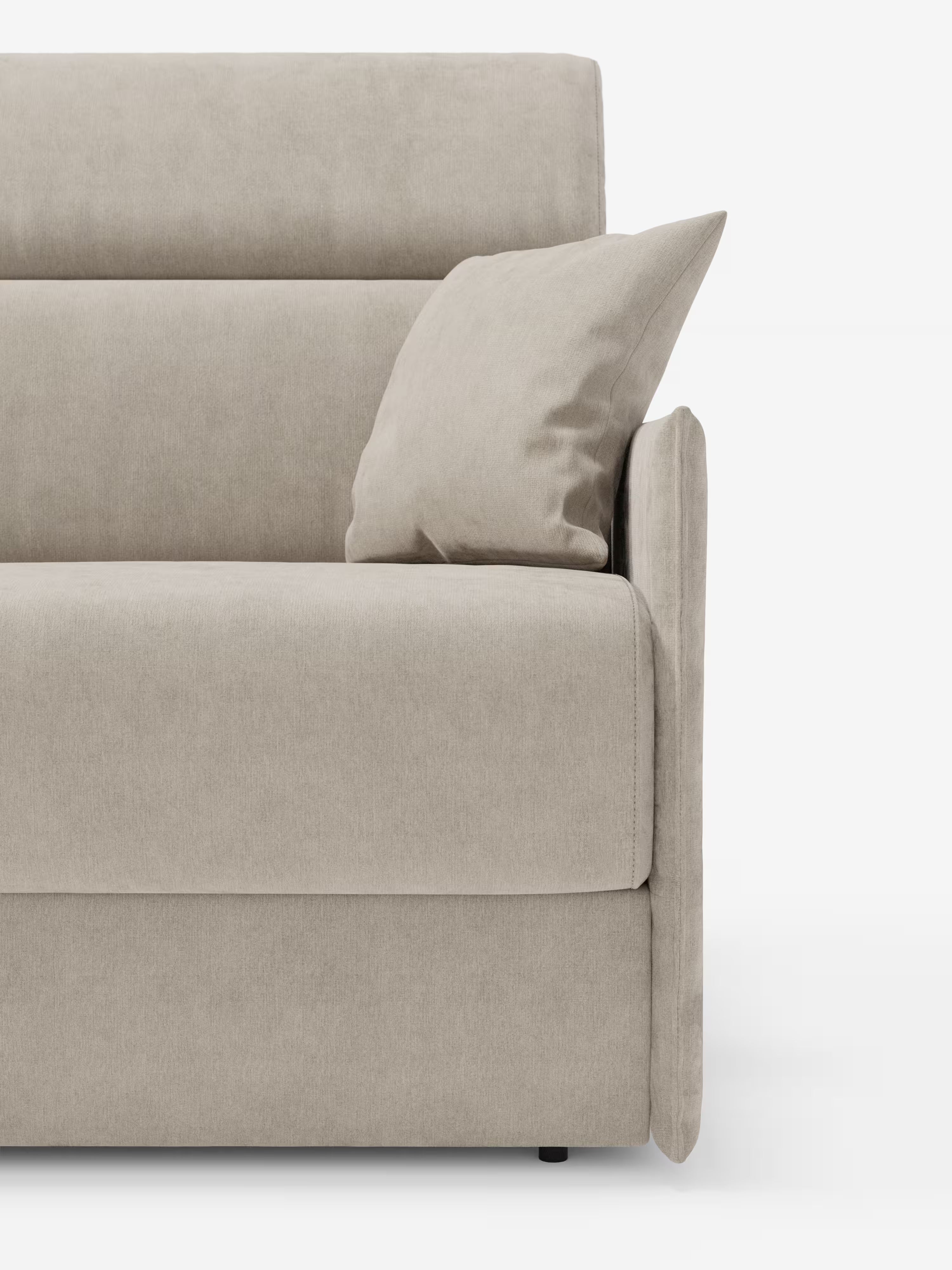 Miryam Divano letto con poggiatesta reclinabili e comfort maxi - design compatto in morbido tessuto smacchiabile T31