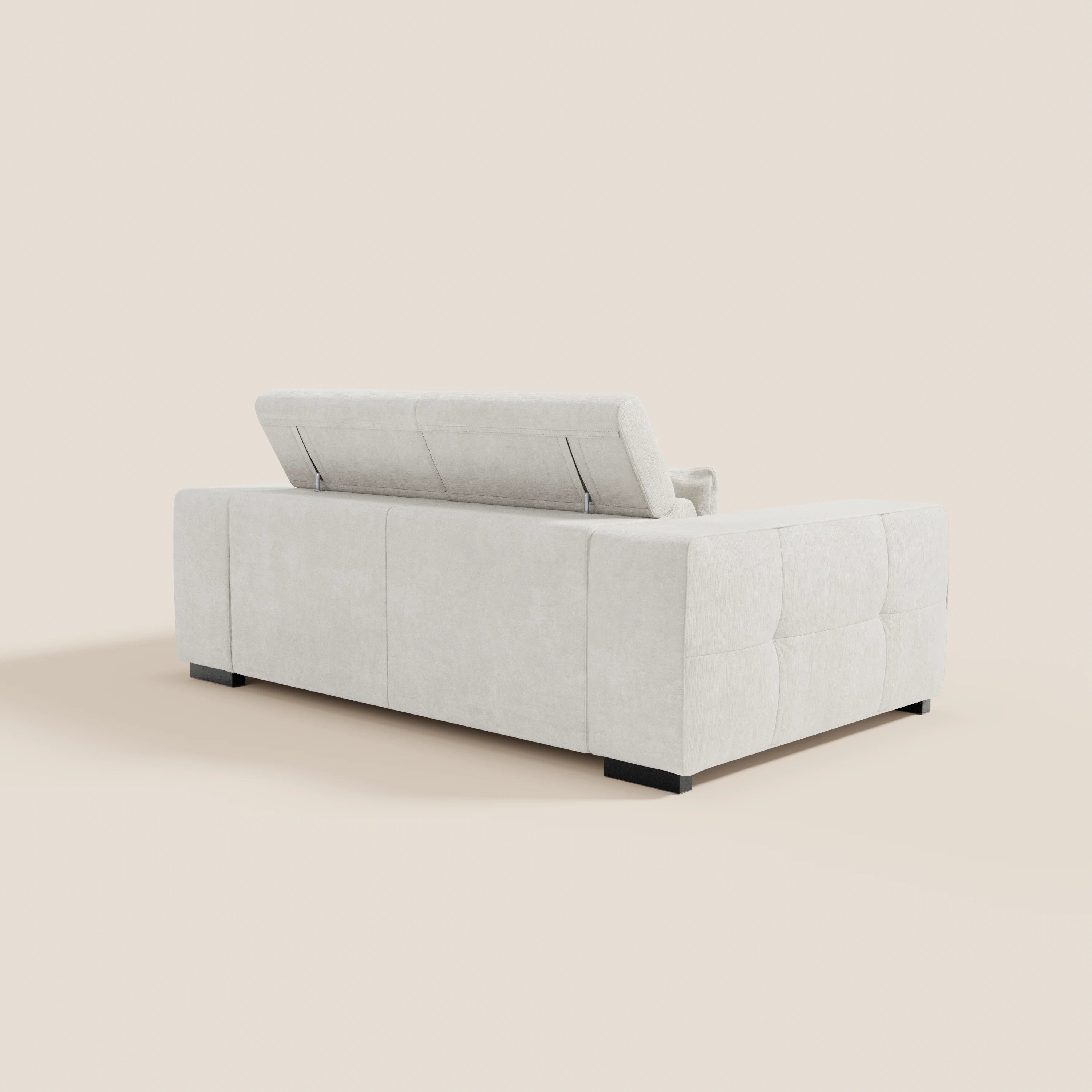 Monarch Divano con Relax Elettrico per allungamento sedute e Poggiatesta Reclinabile in tessuto morbido smacchiabile T31 - divani.store