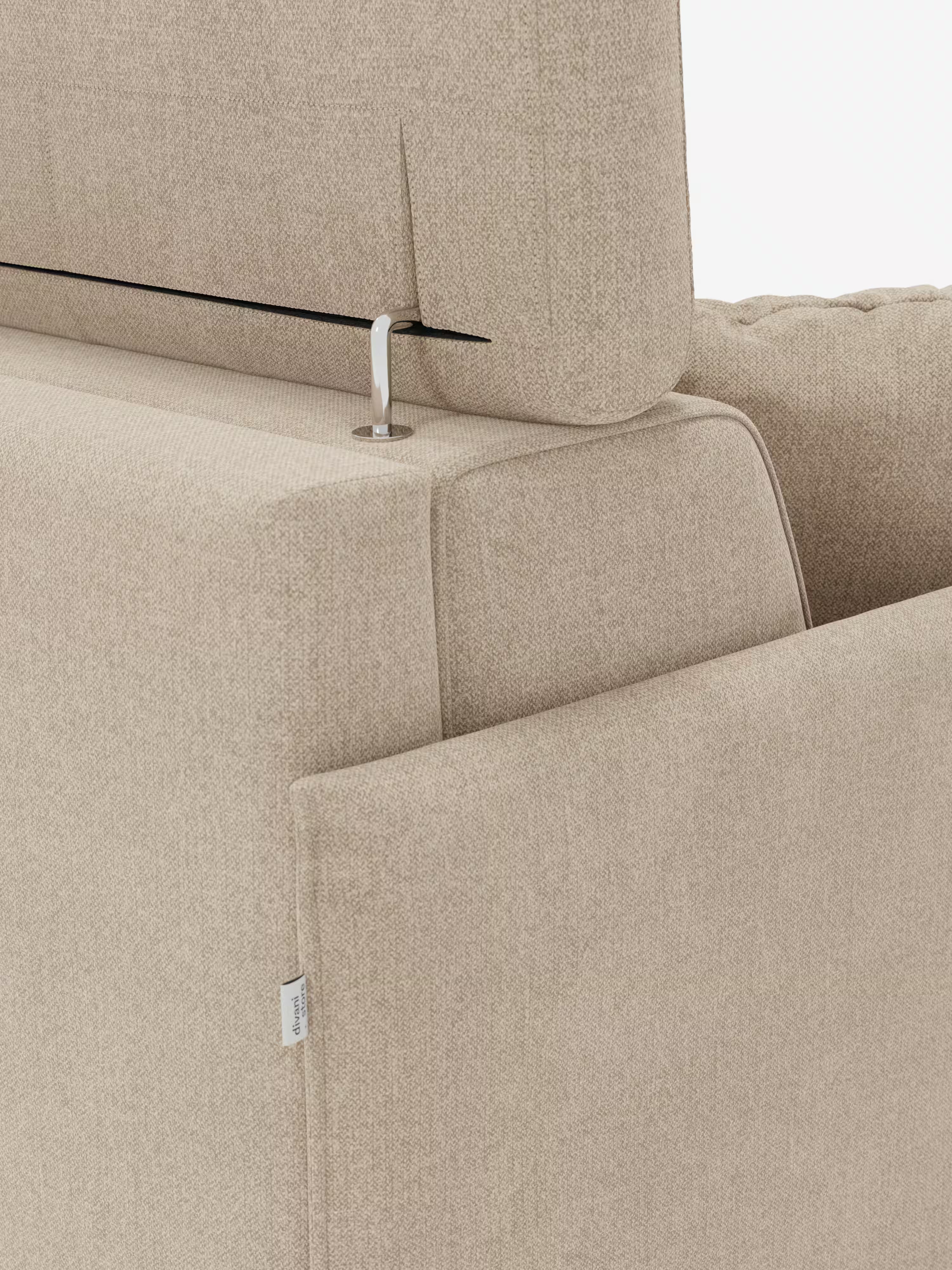 Sole Schlafsofa mit Matratze und verstellbaren Kopfstützen – elegantes Design, 100 % abziehbarer Bezug aus fleckenabweisendem Stoff T23