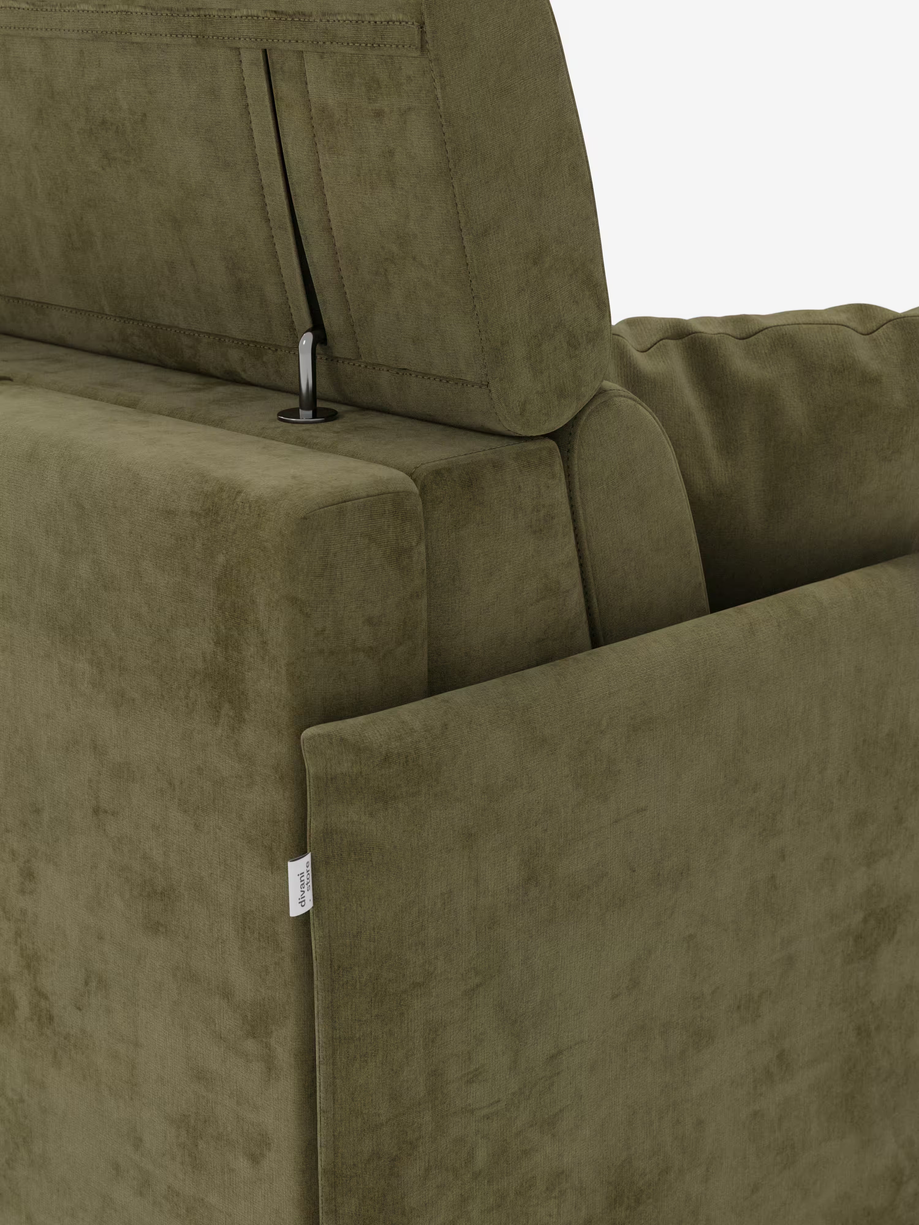 Miryam Divano letto con poggiatesta reclinabili e comfort maxi - design compatto in morbido tessuto smacchiabile T31