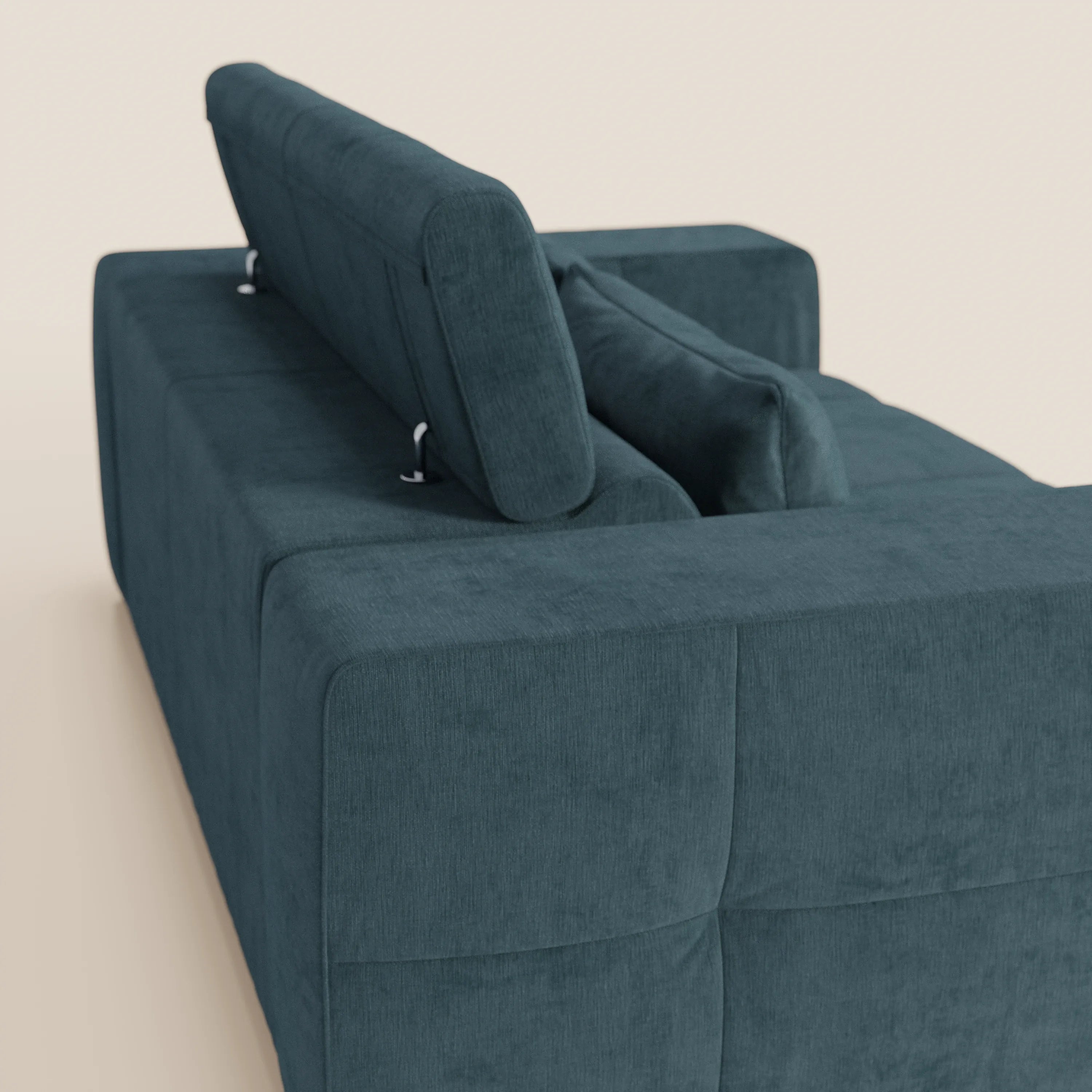Monarch Divano con Relax Elettrico per allungamento sedute e Poggiatesta Reclinabile in tessuto morbido smacchiabile T31 - divani.store