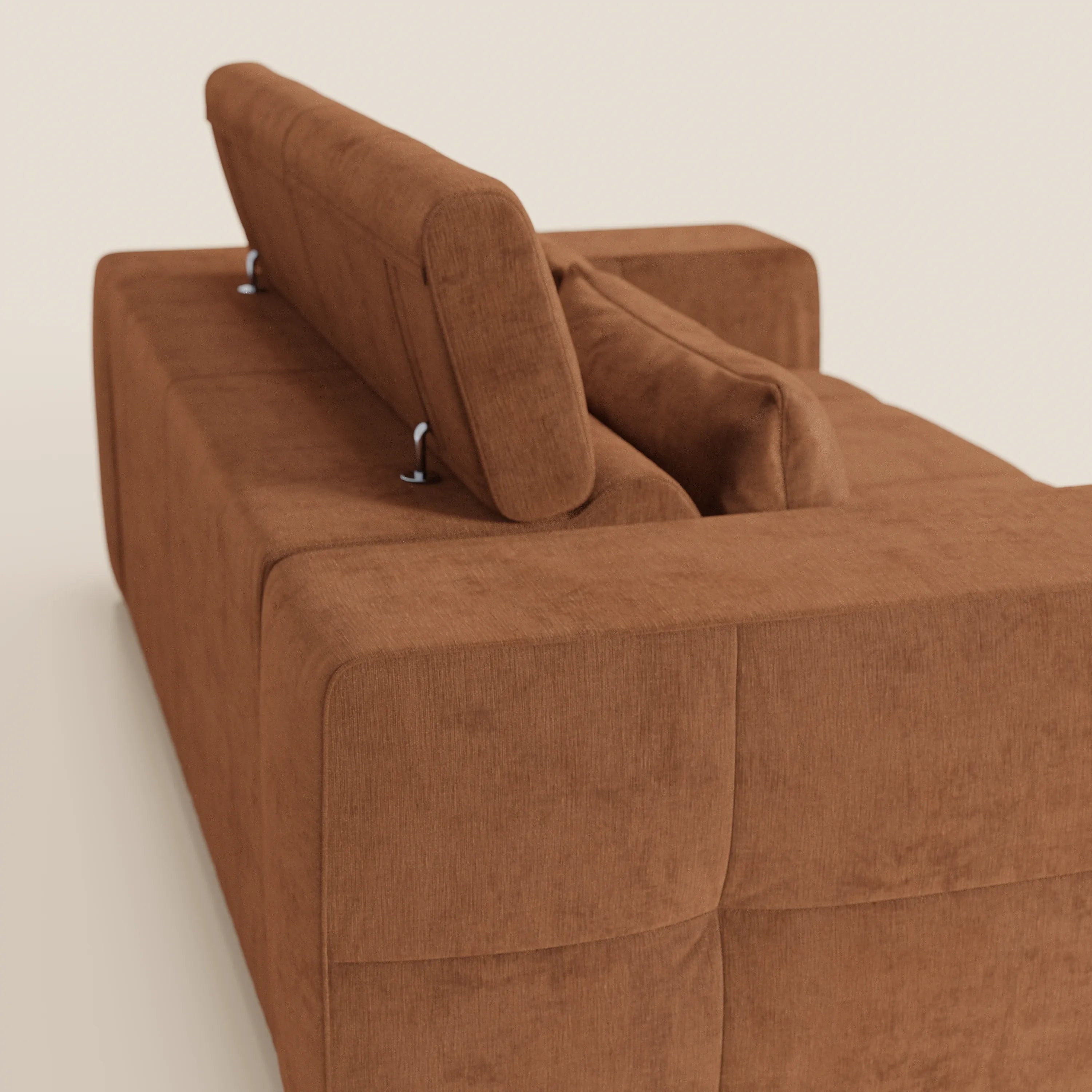 Monarch Divano con Relax Elettrico per allungamento sedute e Poggiatesta Reclinabile in tessuto morbido smacchiabile T31 - divani.store