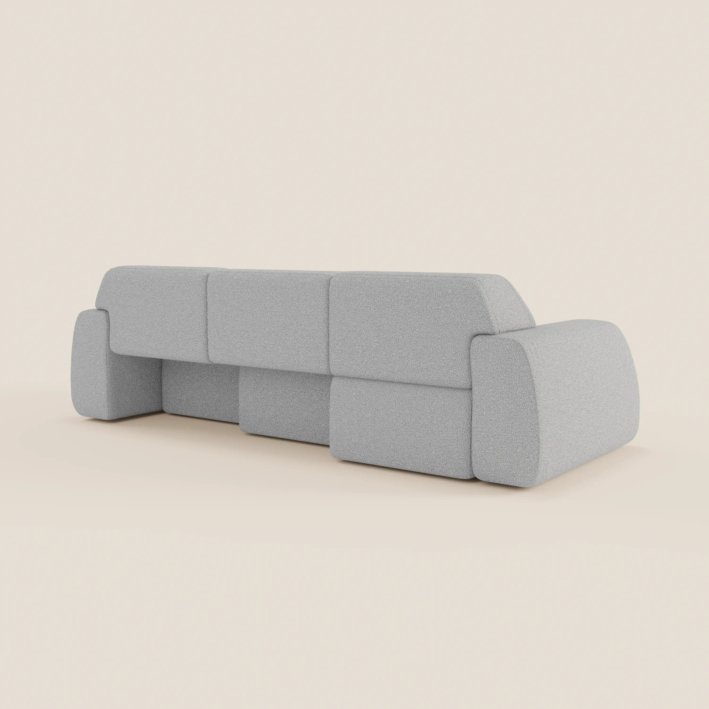 Orbit divano con 3 sedute scorrevoli e allungabili in tessuto effetto cotone smacchiabile T33 - divani.store