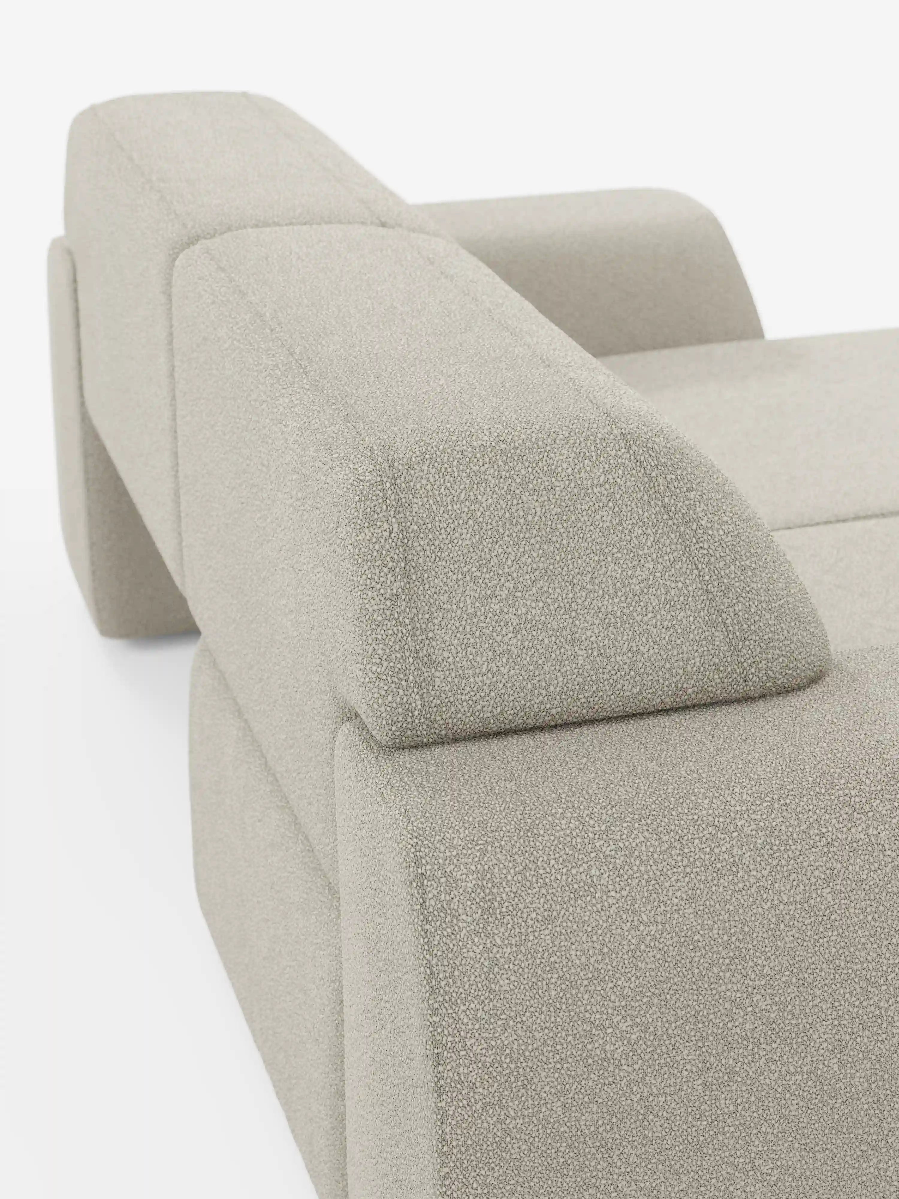 Orbit Sofa 2- und 3-sitzig mit verschiebbaren Sitzen – komplett abziehbar in fleckenabweisendem Stoff in Baumwolloptik T33