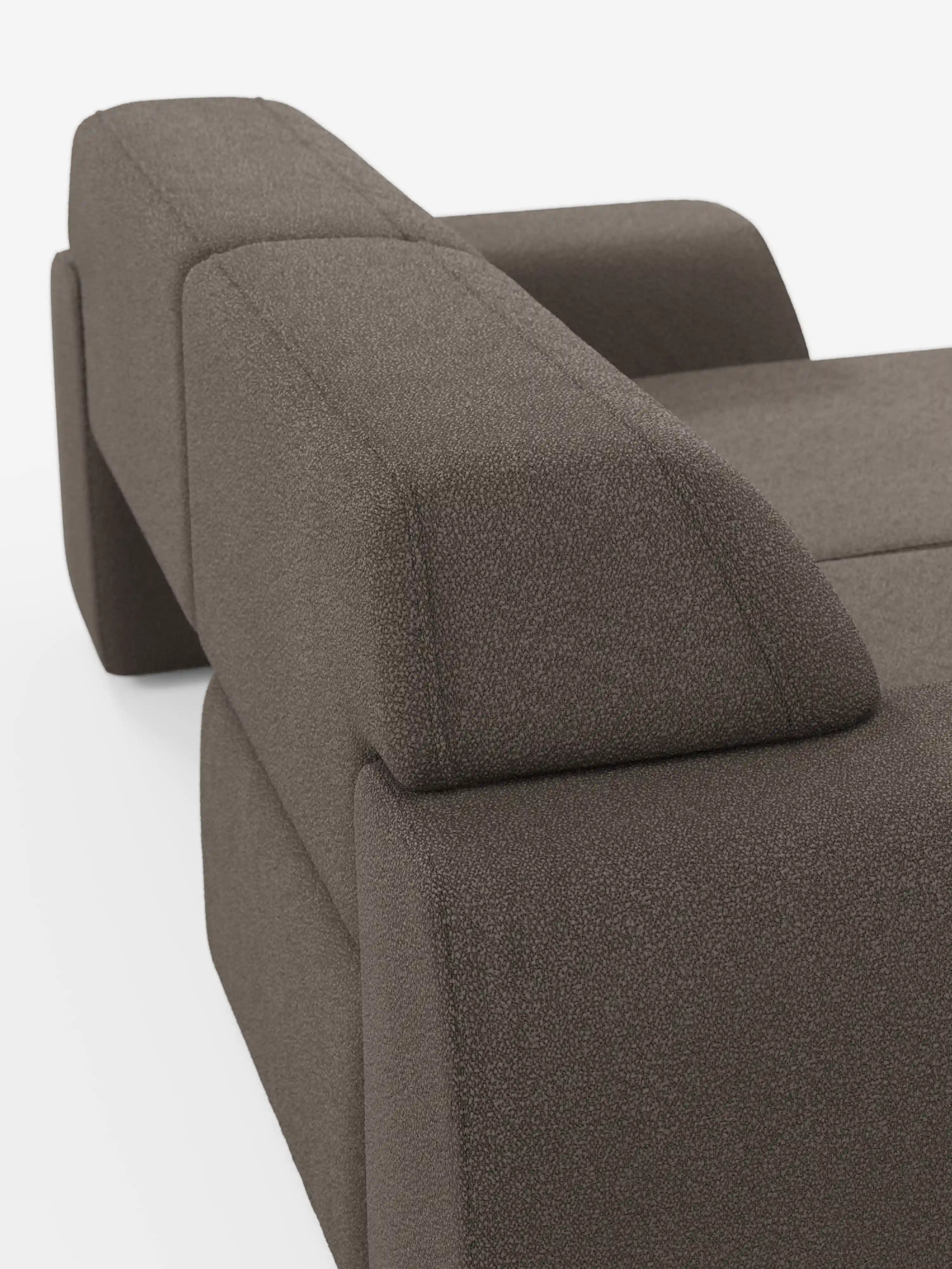 Orbit Sofa 2- und 3-sitzig mit verschiebbaren Sitzen – komplett abziehbar in fleckenabweisendem Stoff in Baumwolloptik T33