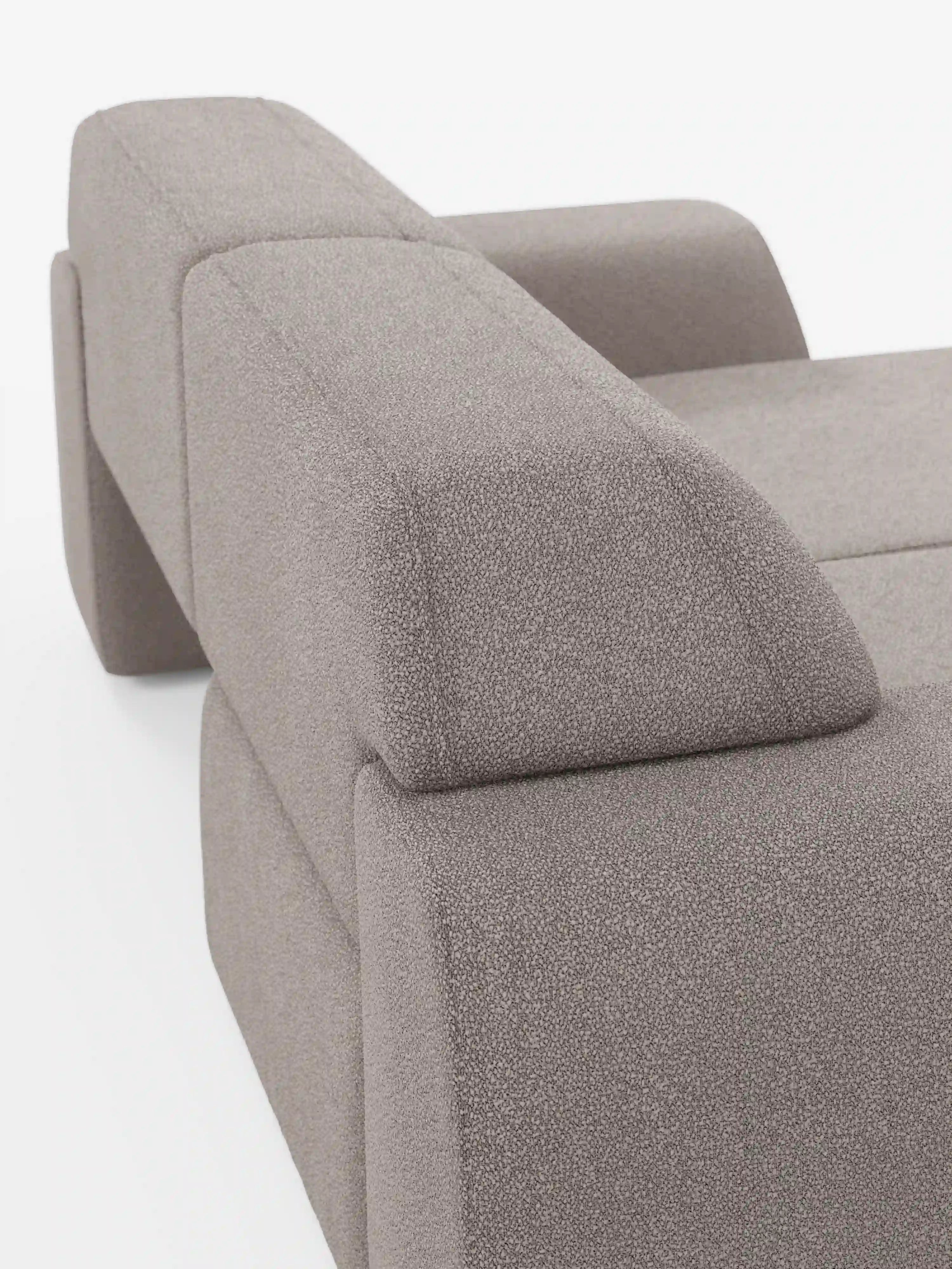 Orbit Sofa 2- und 3-sitzig mit verschiebbaren Sitzen – komplett abziehbar in fleckenabweisendem Stoff in Baumwolloptik T33