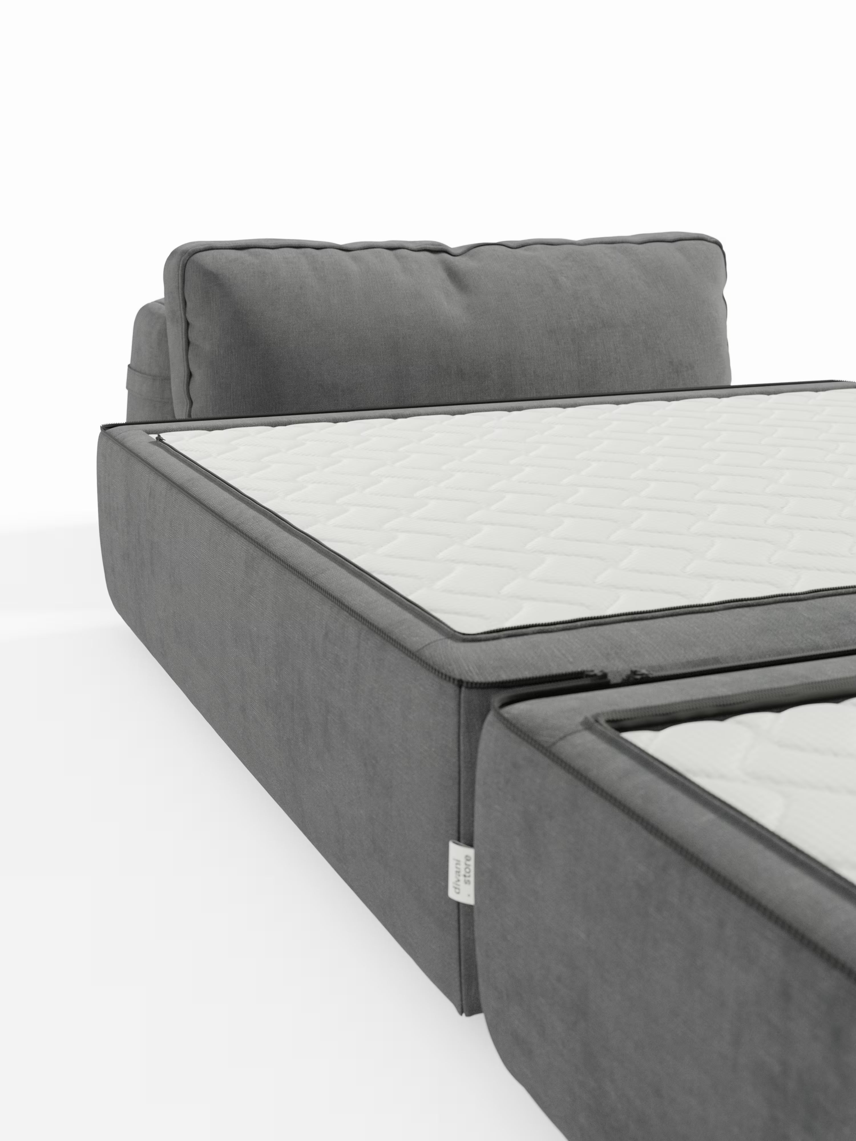 Rift Schlafsessel mit Matratze, 24 cm hoch, und Memory-Schaum – verstellbare Rückenlehne und fleckenabweisender Stoff T31