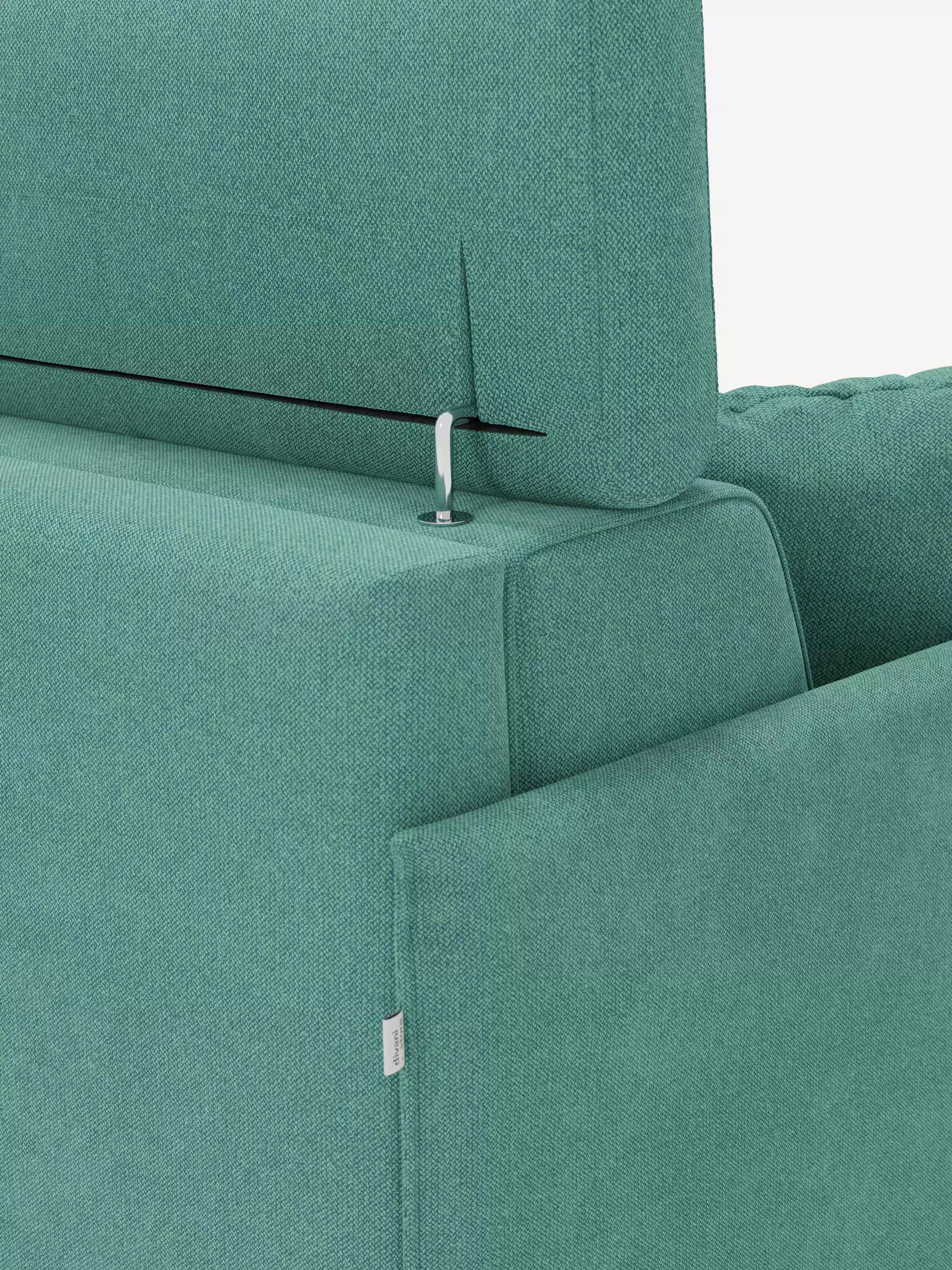 Sole Ecksofa mit Schlaffunktion mit Matratze Stauraum-Halbinsel und verstellbaren Kopfstützen – fleckenabweisender Stoff T23