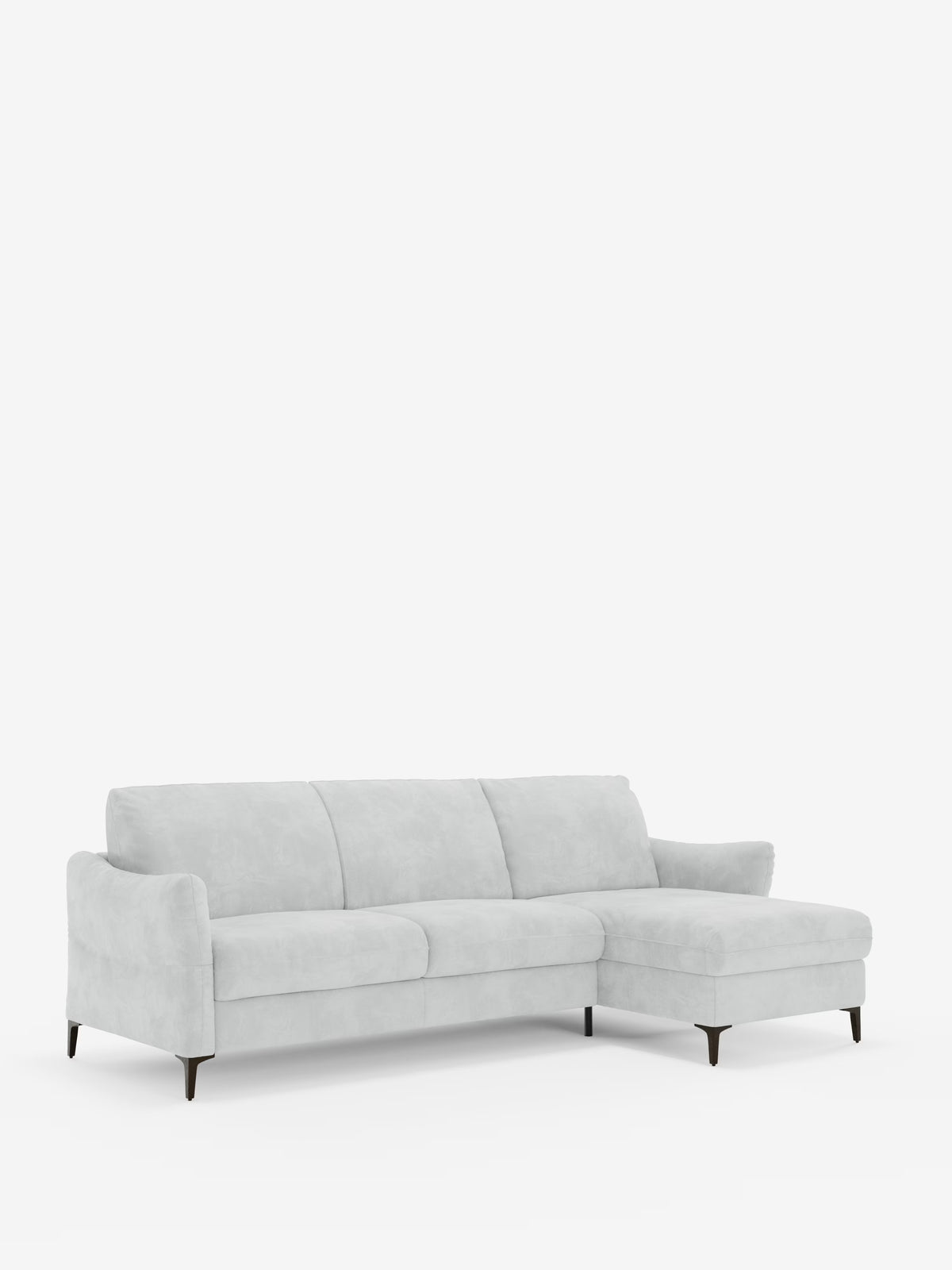 Dalia schlafsofa mit Chaiselongue mit Stauraum und Matratze 18 cm hoch – hohe Füße und fleckenabweisender Stoff T30