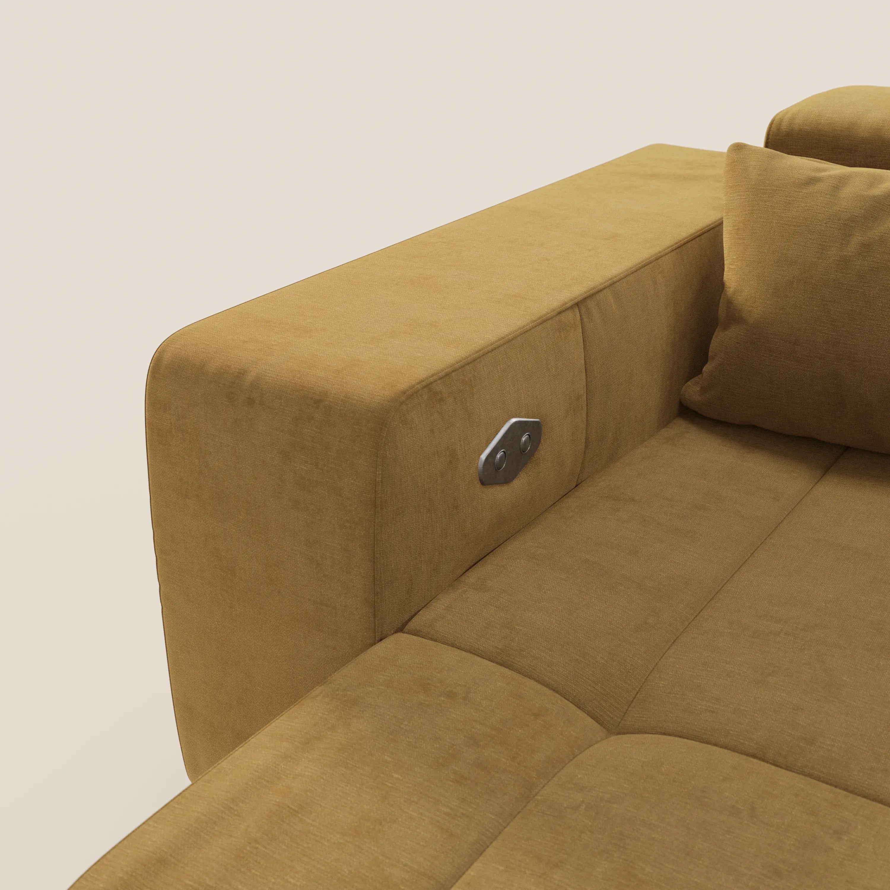 Monarch Divano con Relax Elettrico per allungamento sedute e Poggiatesta Reclinabile in tessuto morbido smacchiabile T31 - divani.store