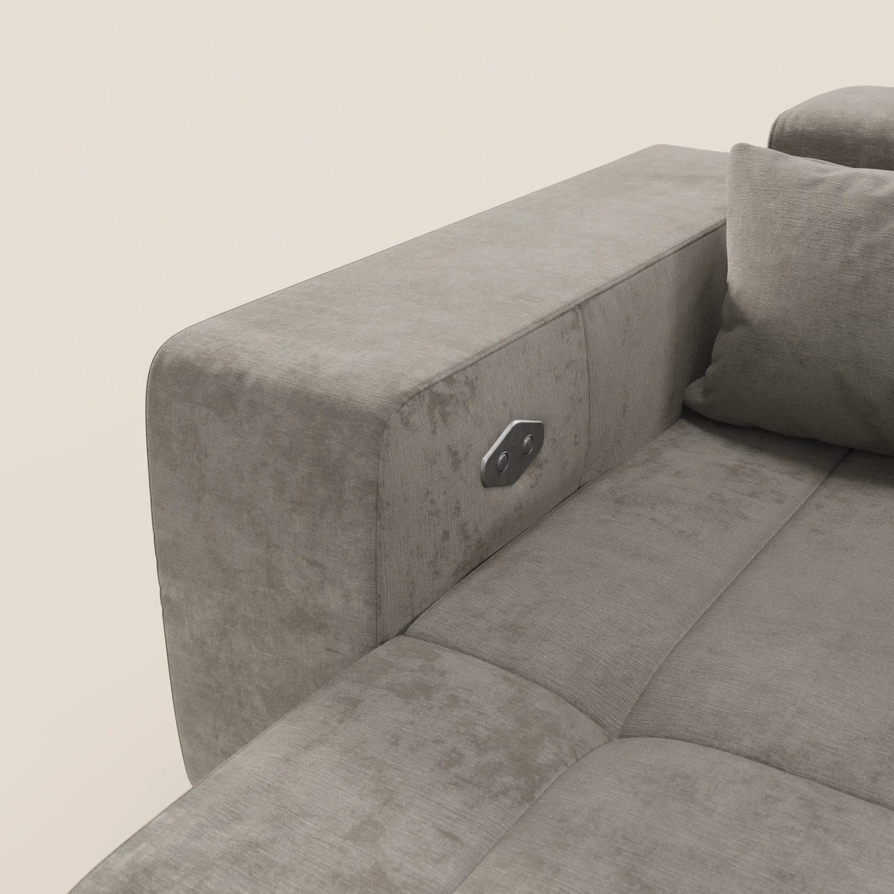 Monarch Divano con Relax Elettrico per allungamento sedute e Poggiatesta Reclinabile in tessuto morbido smacchiabile T31 - divani.store