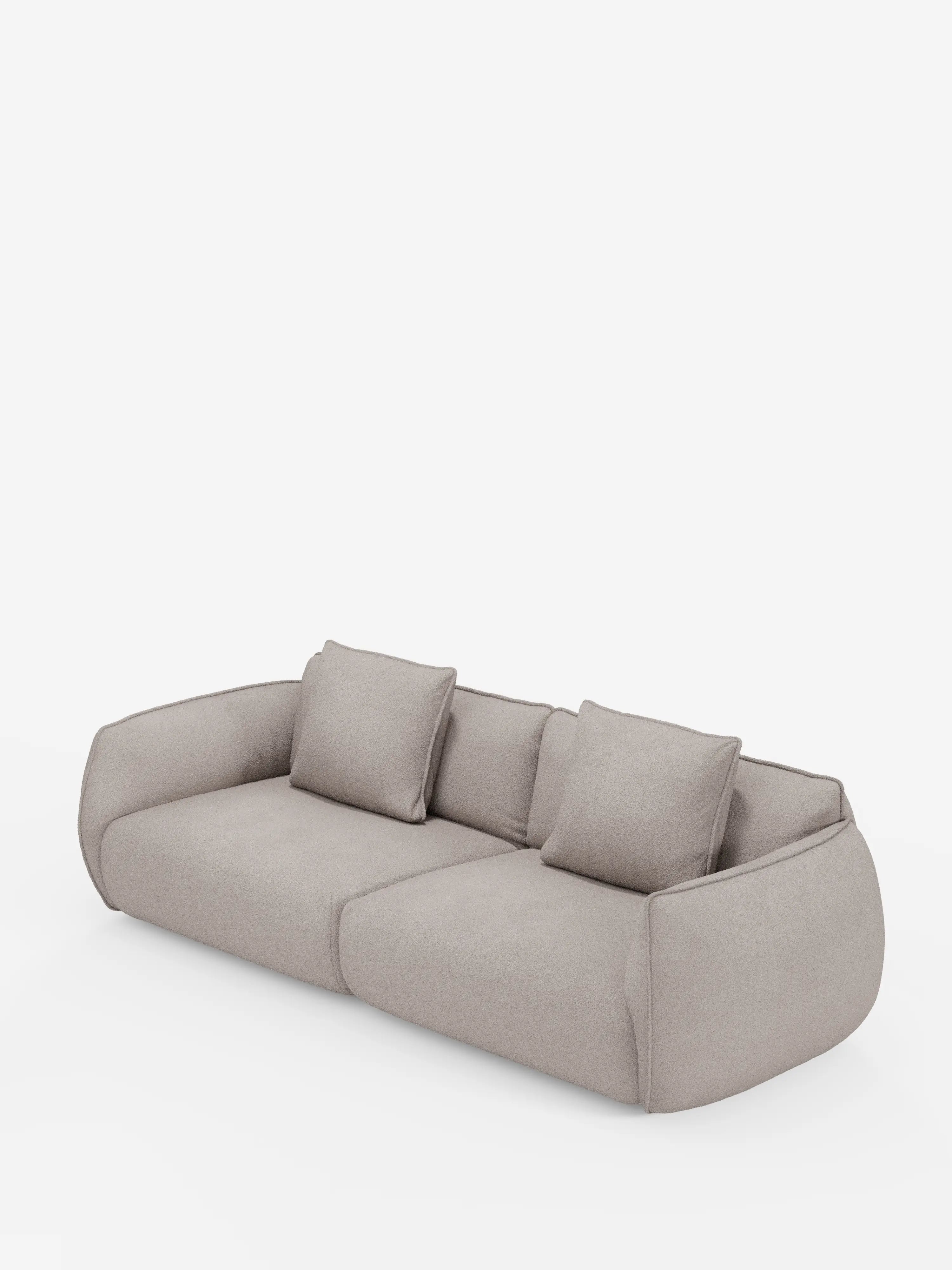 Nimbus 3-Sitzer-Sofa, modular und kombinierbar 250 cm – abziehbar in fleckenabweisendem Stoff in Baumwolloptik t33