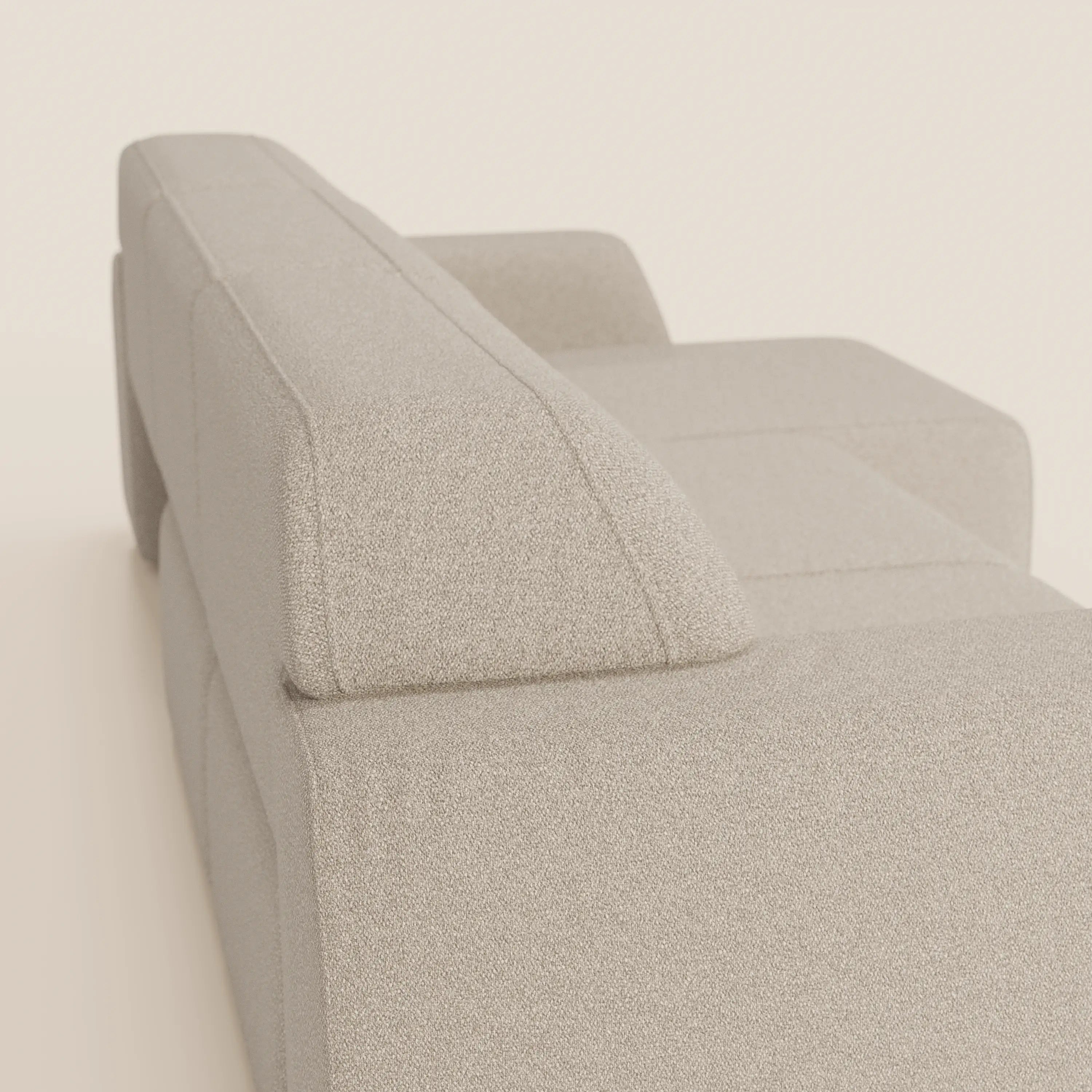 Orbit divano con 3 sedute scorrevoli e allungabili in tessuto effetto cotone smacchiabile T33 - divani.store