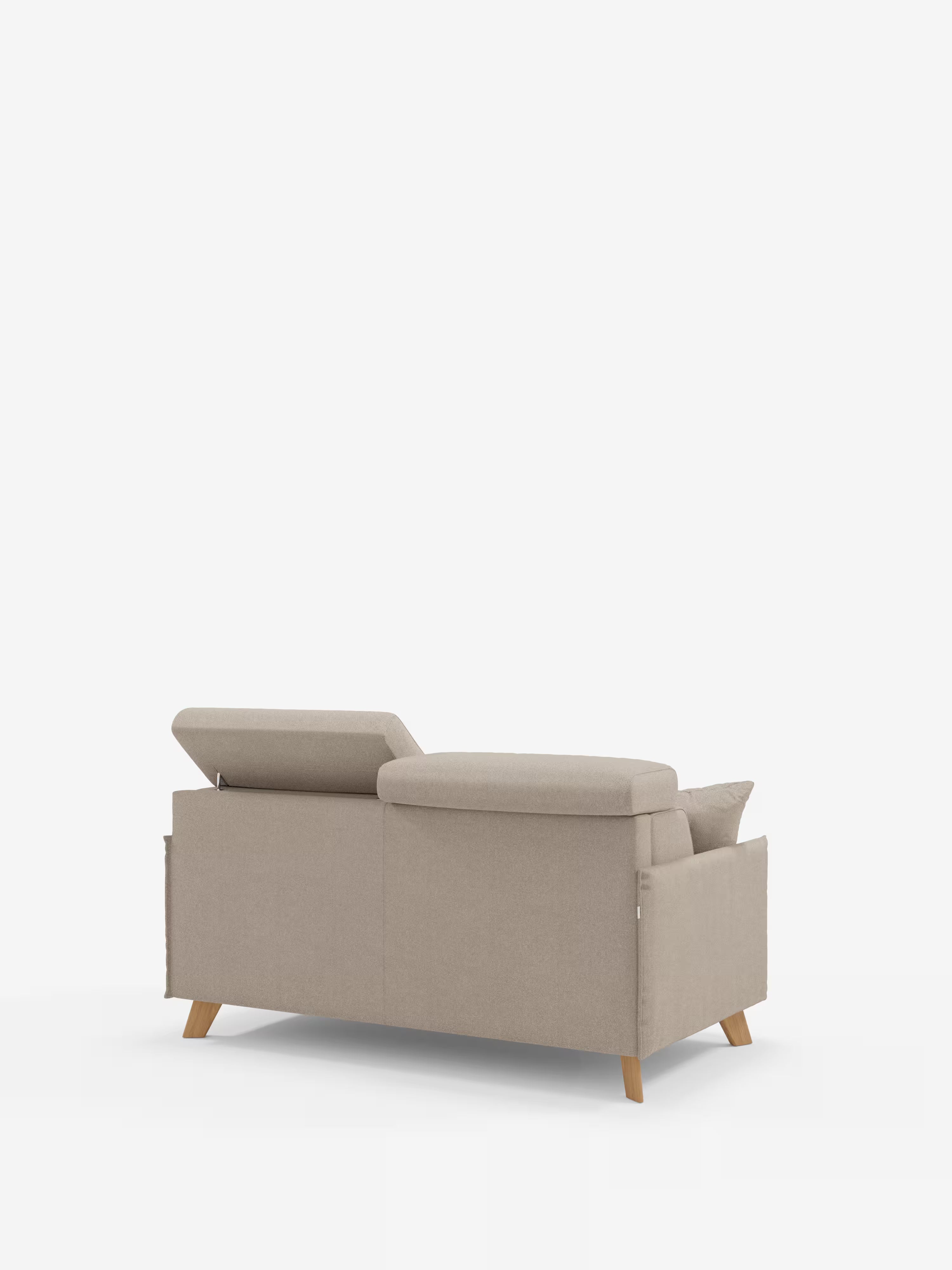 Sole Schlafsofa mit Matratze und verstellbaren Kopfstützen – elegantes Design, 100 % abziehbarer Bezug aus fleckenabweisendem Stoff T23