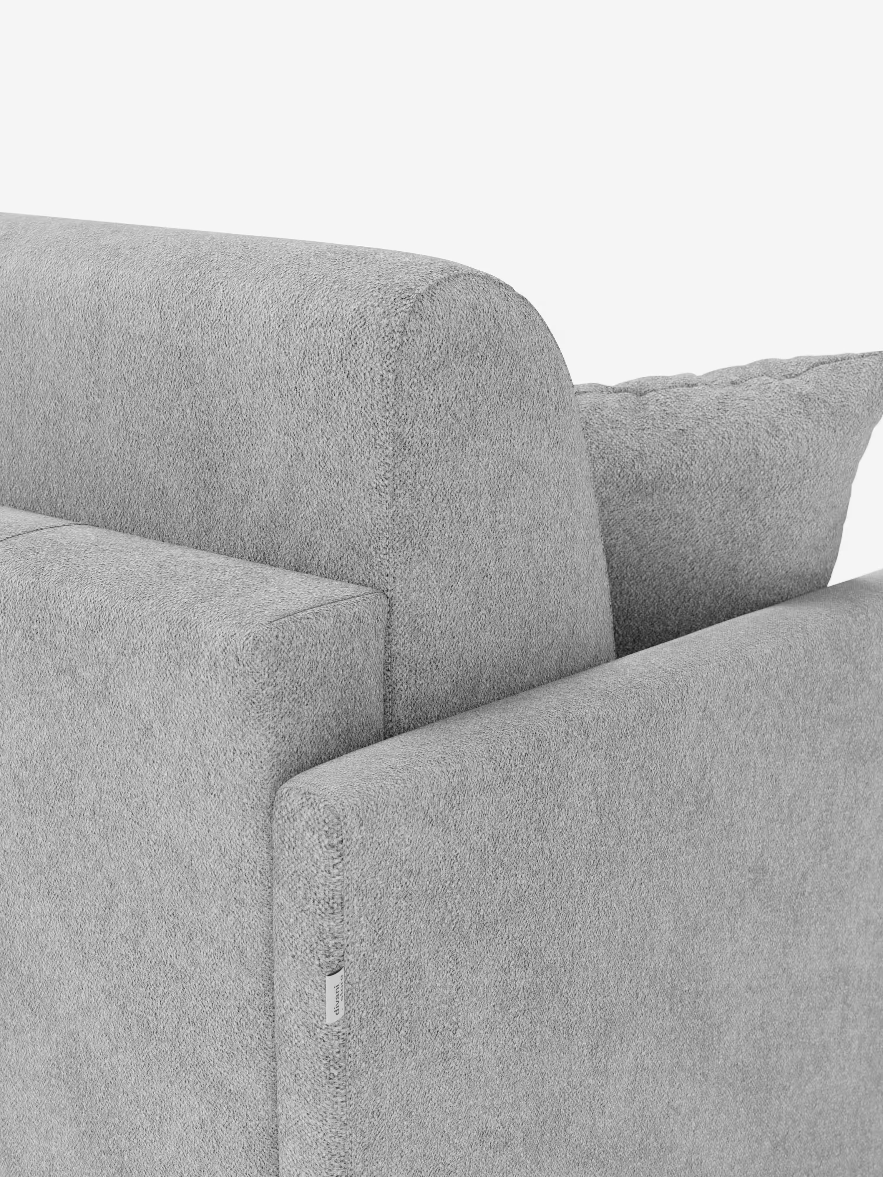 Tommy Divano Letto con penisola contenitore - design minimal e sfoderabile in tessuto smacchiabile simil cotone T33