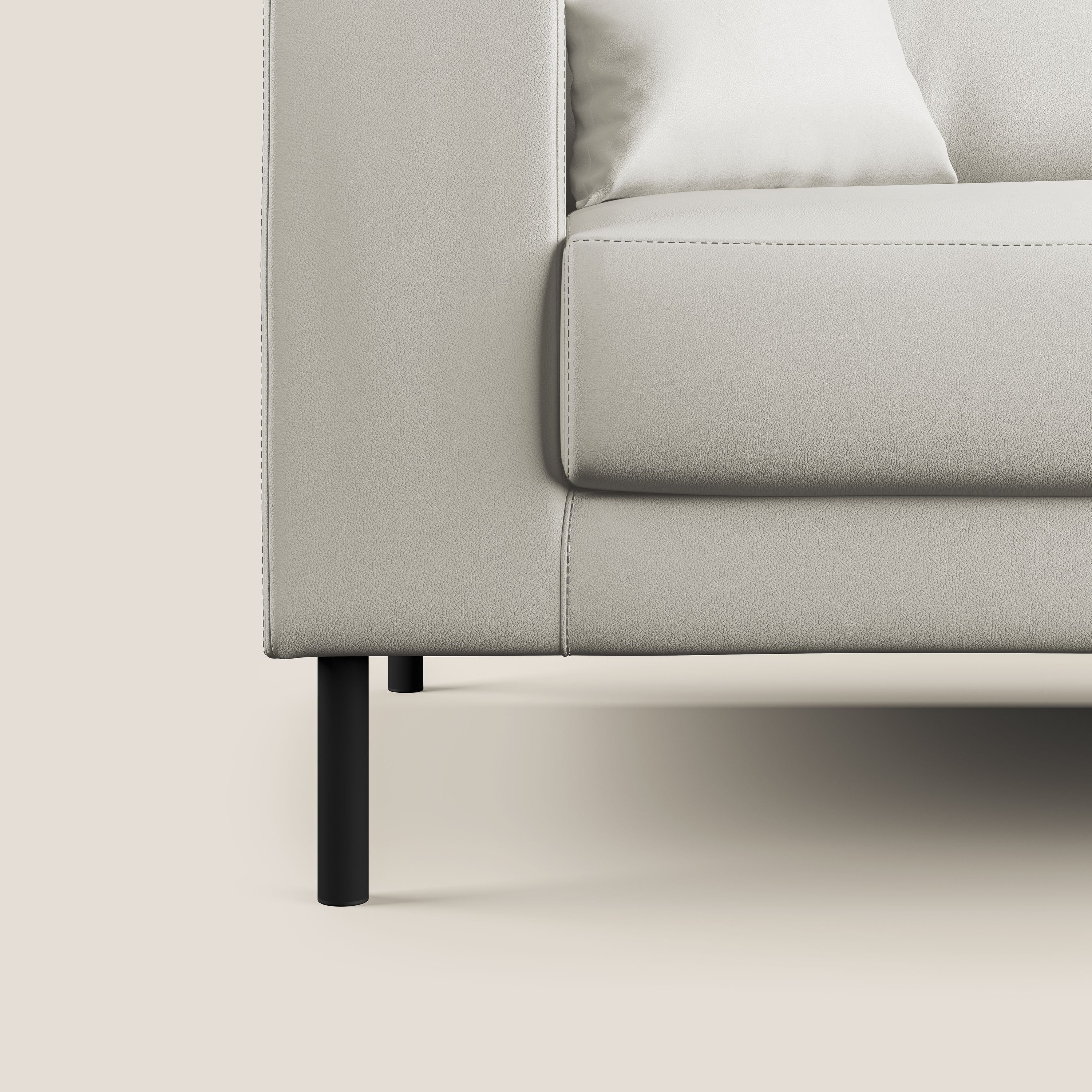 Uranio divano angolare moderno REVERSIBILE in Ecopelle impermeabile T04 bianco - divani.store