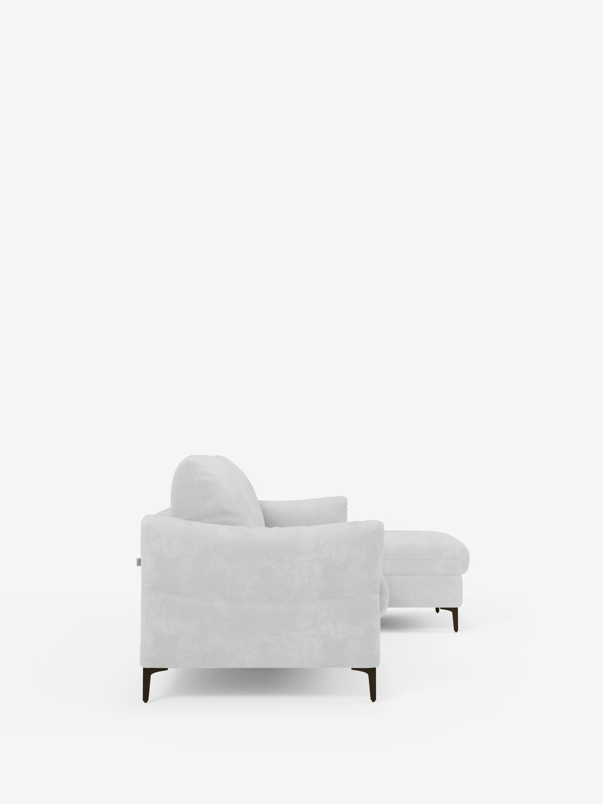Dalia schlafsofa mit Chaiselongue mit Stauraum und Matratze 18 cm hoch – hohe Füße und fleckenabweisender Stoff T30