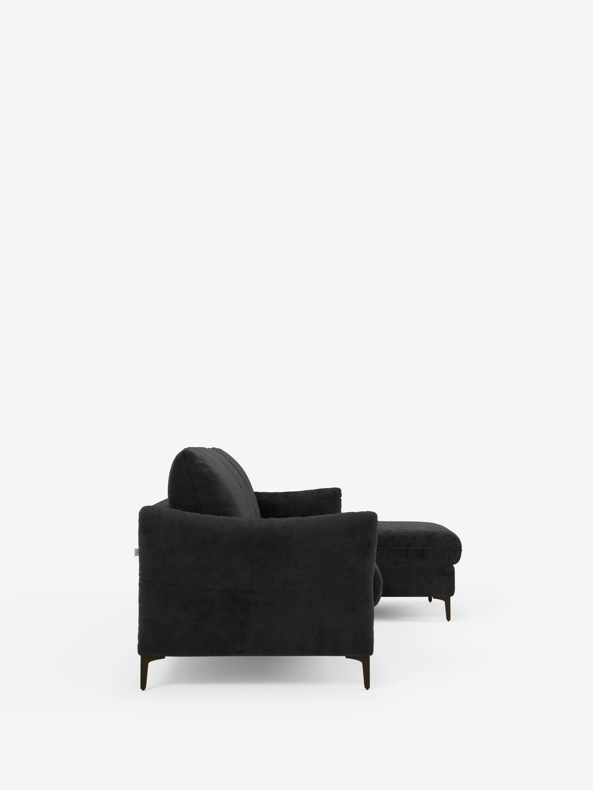 Dalia schlafsofa mit Chaiselongue mit Stauraum und Matratze 18 cm hoch – hohe Füße und fleckenabweisender Stoff T30