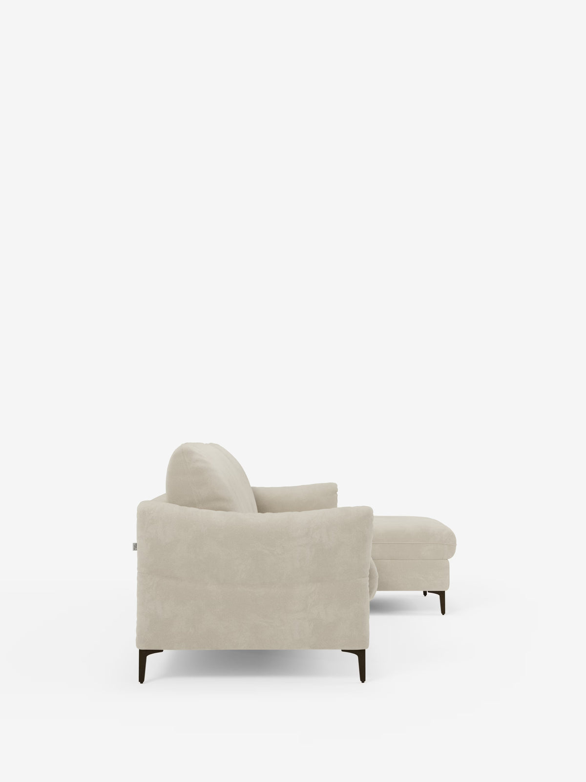 Dalia schlafsofa mit Chaiselongue mit Stauraum und Matratze 18 cm hoch – hohe Füße und fleckenabweisender Stoff T30