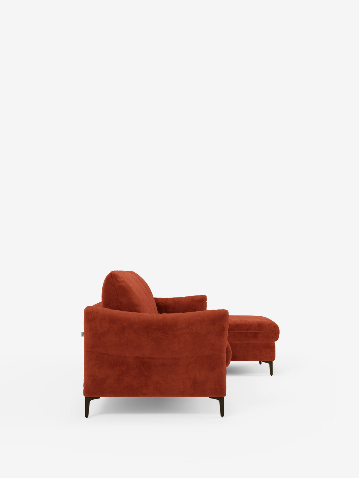 Dalia schlafsofa mit Chaiselongue mit Stauraum und Matratze 18 cm hoch – hohe Füße und fleckenabweisender Stoff T30